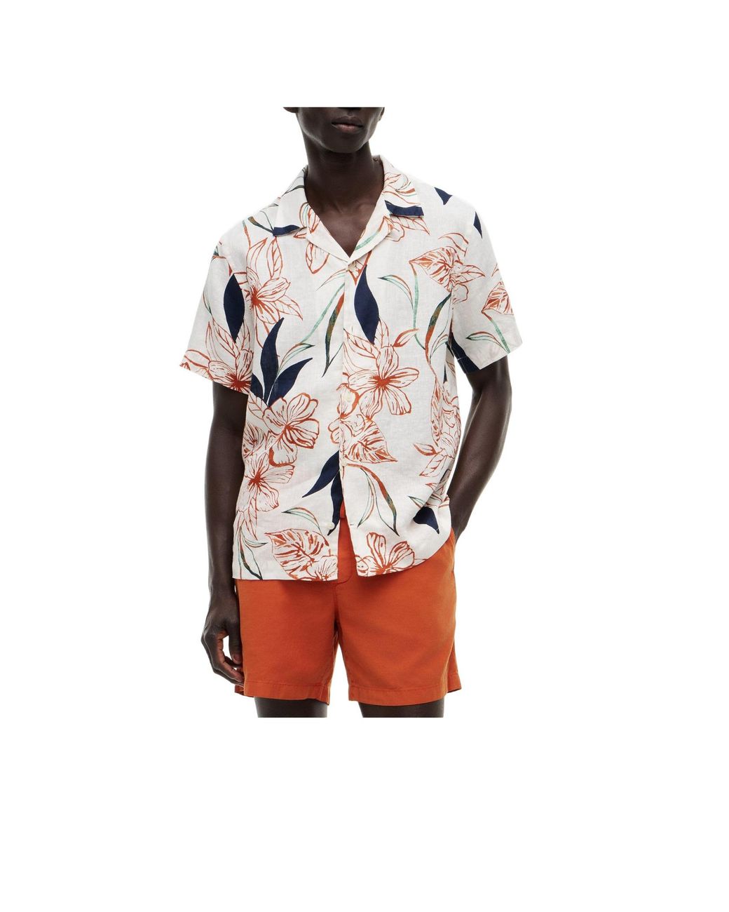 Tommy Hilfiger White Shortsleeve Printed Shirt for men