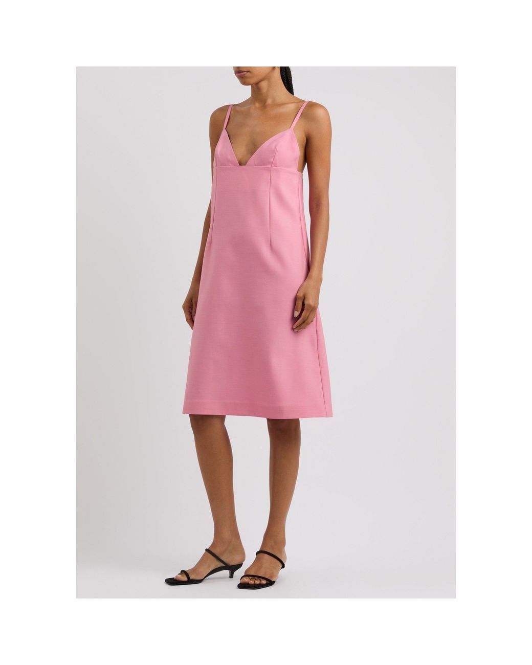 Jacquemus Pink Strap Short Dress