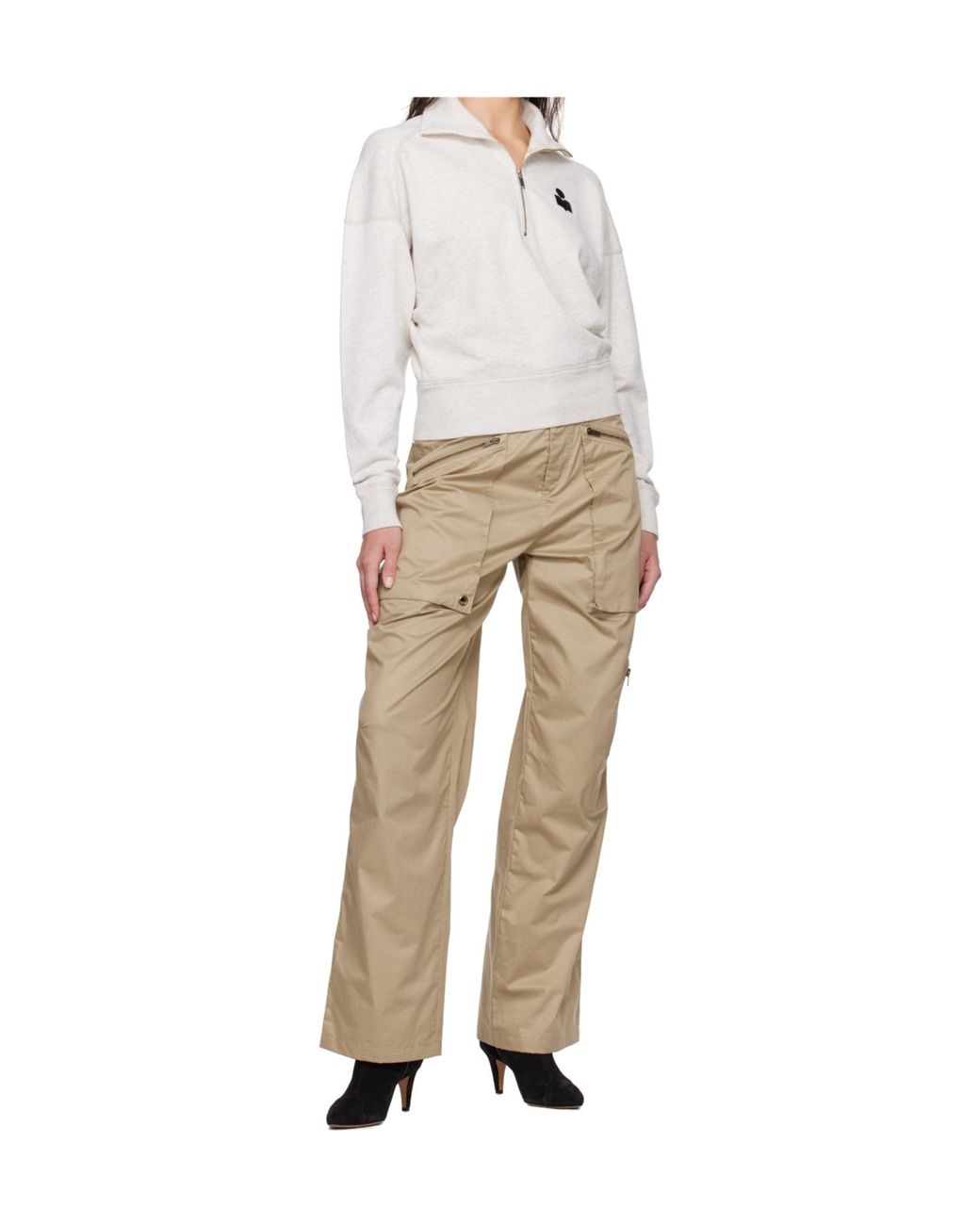 Isabel Marant Purple Isabel Marant Étoile Ross Logo-Flocked Zip-Up Sweatshirt