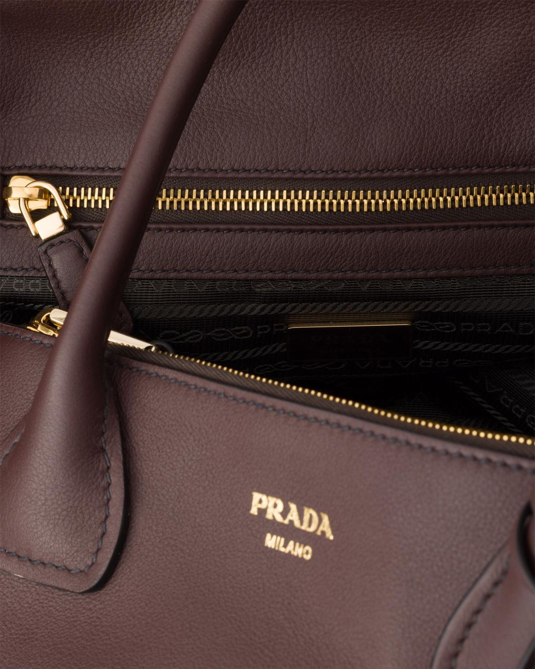 Prada Brown Large Leather Tote Bag