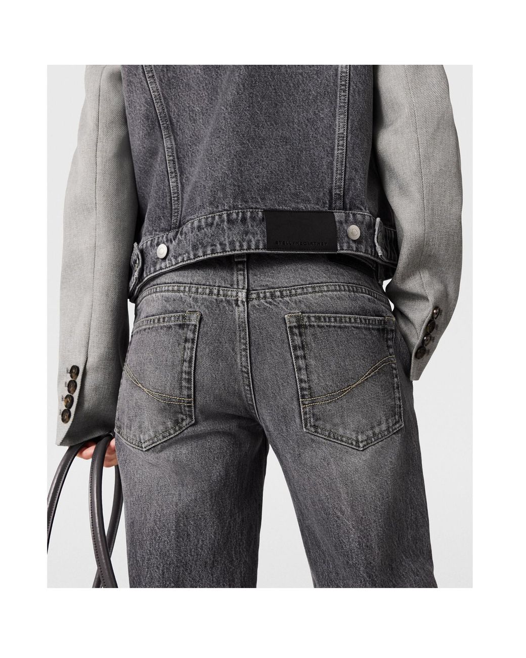 Stella McCartney Gray Panelled Denim Jacket