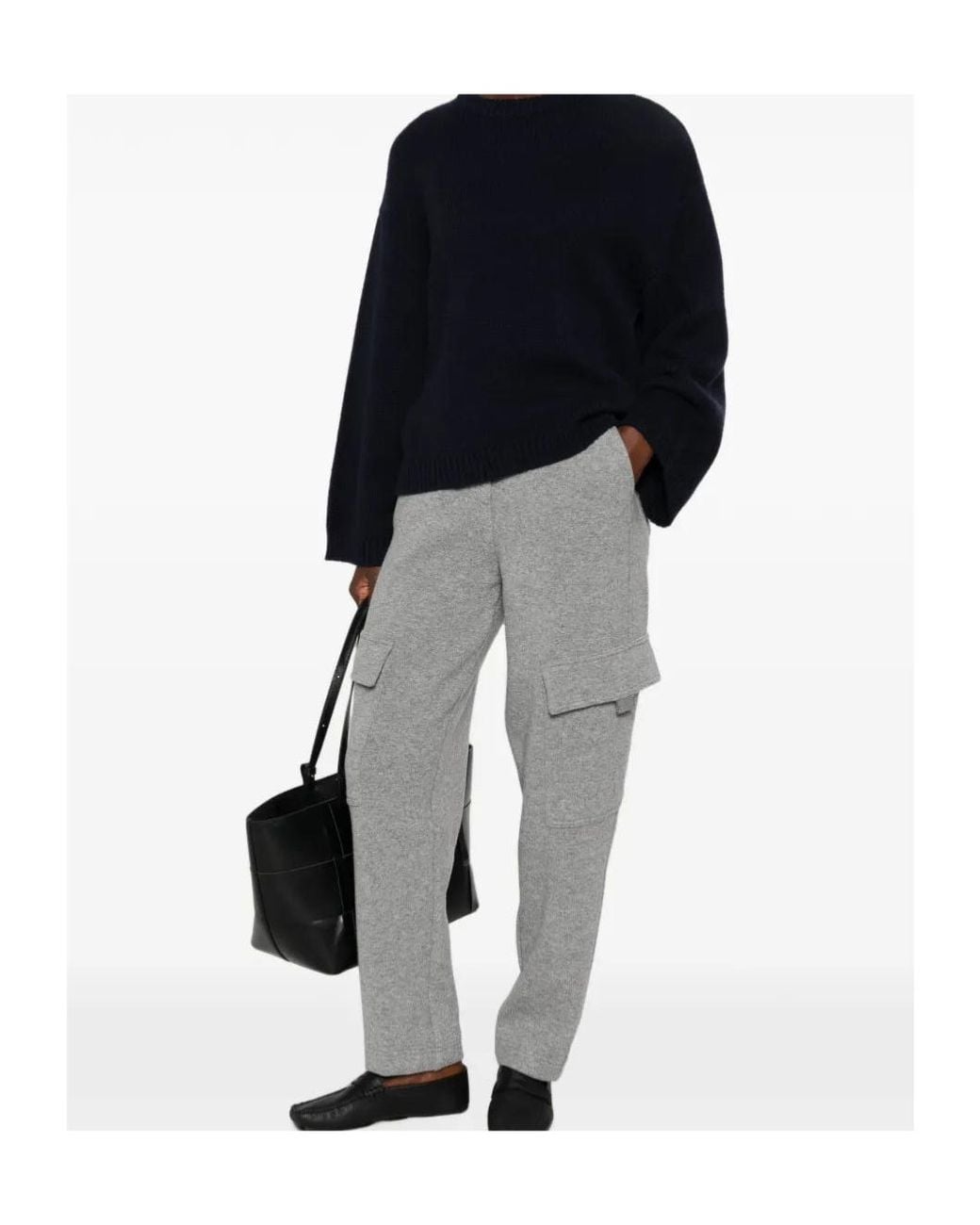 Fabiana Filippi Gray Cargo Casual Trousers