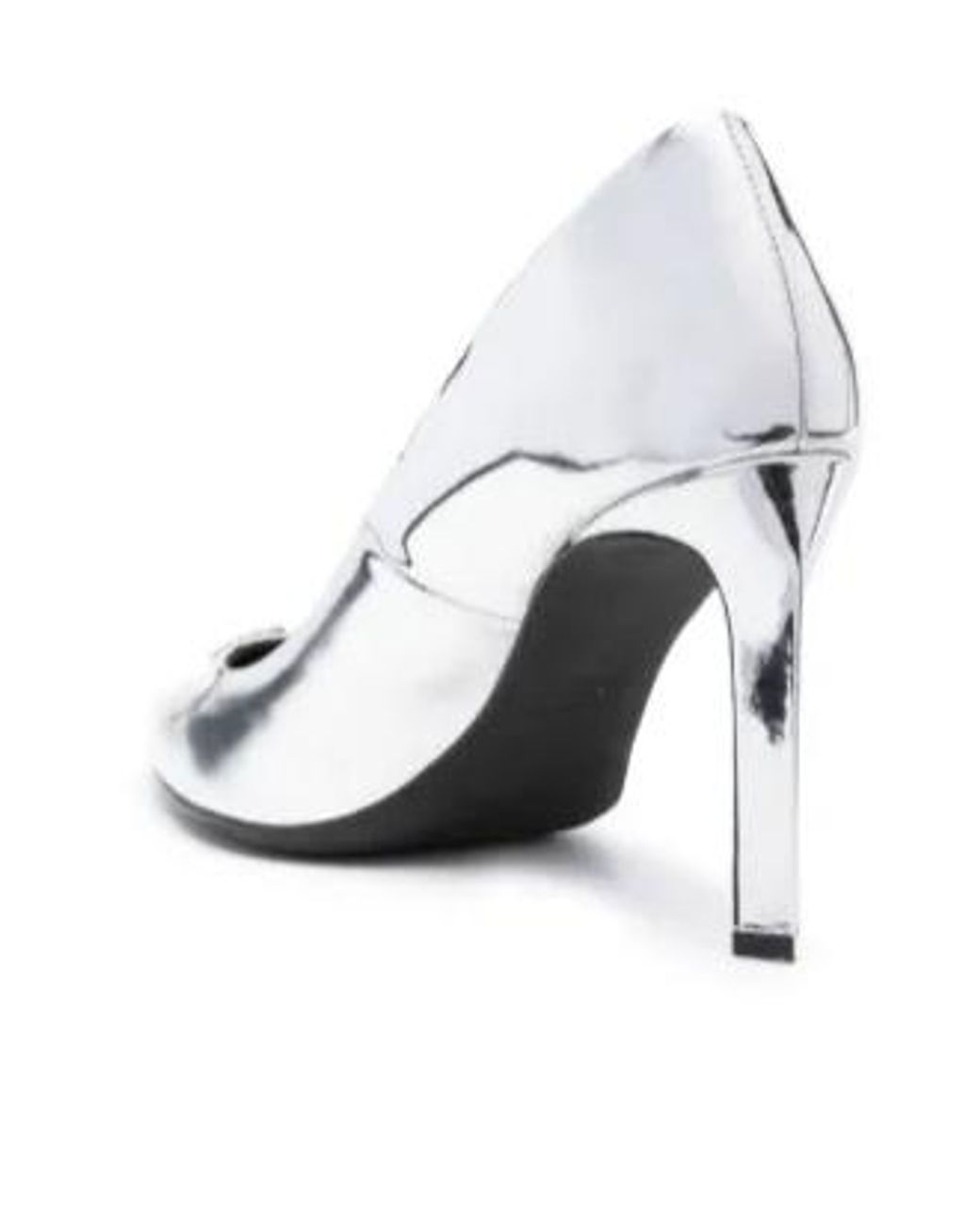 Zadig & Voltaire White Perfect 100Mm Metallic-Finish Pumps