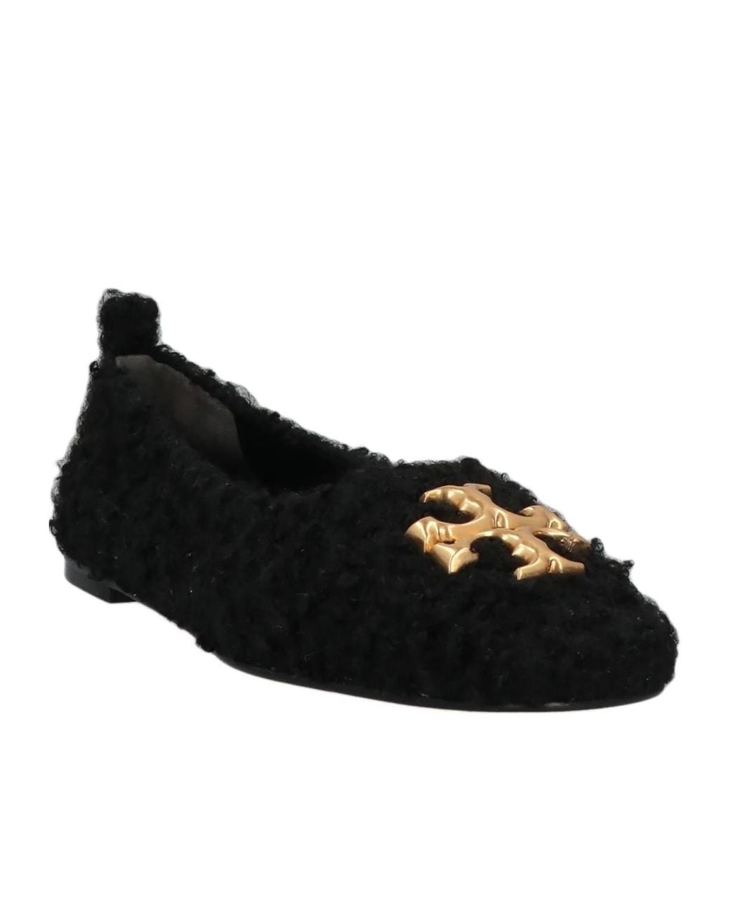 Tory Burch Black Plain Colour Ballet Flats