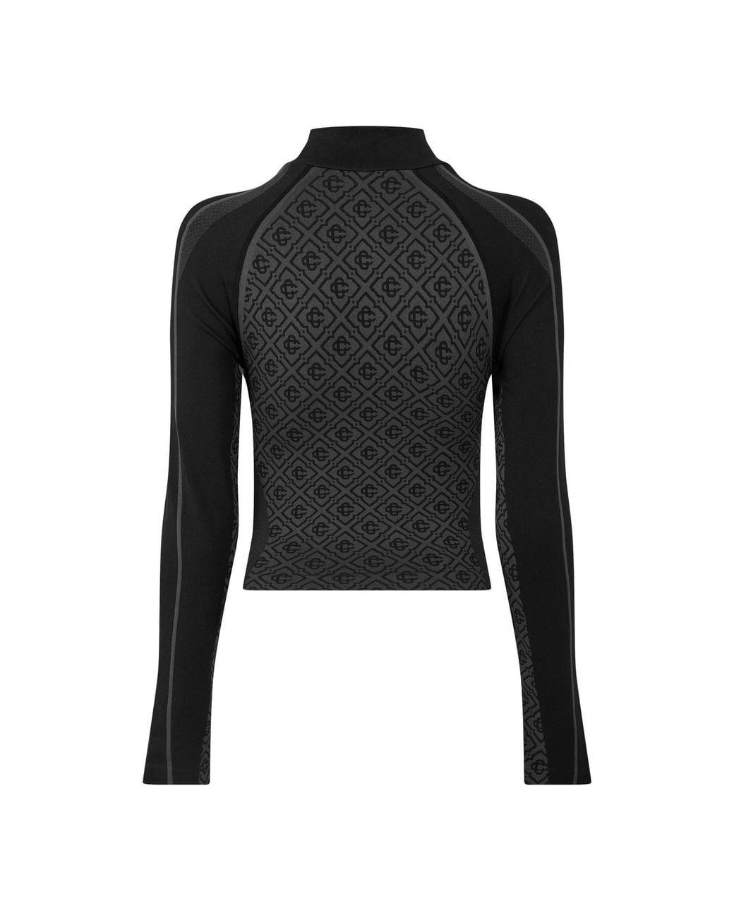 Casablanca Black Half-Zip Long-Sleeve T-Shirt