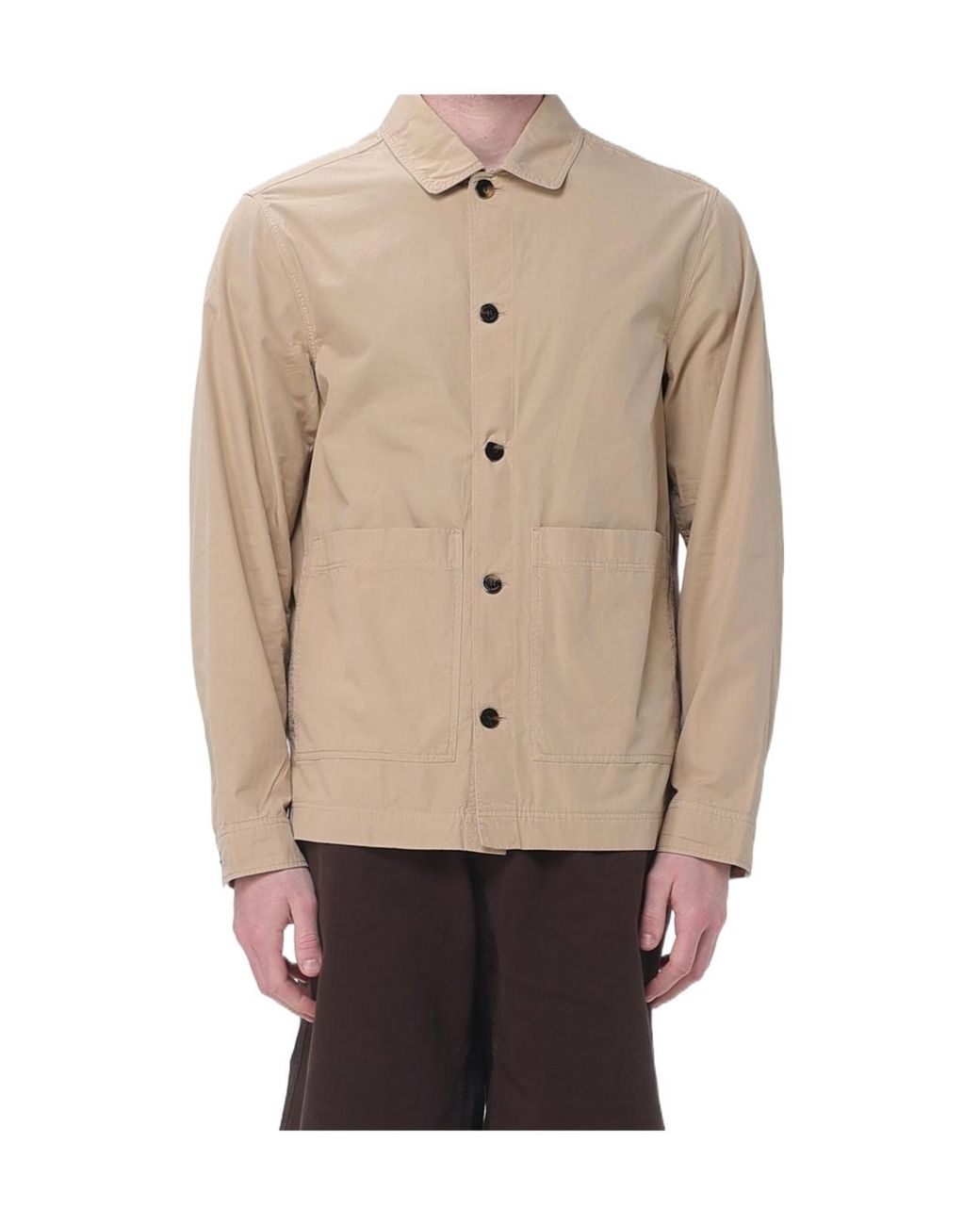 Woolrich Natural Buttoned Pocket Jacket for men