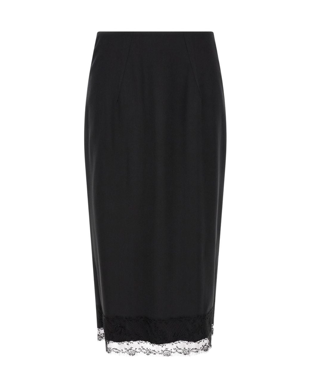 Ermanno Scervino Black Lace Trim Long Skirt