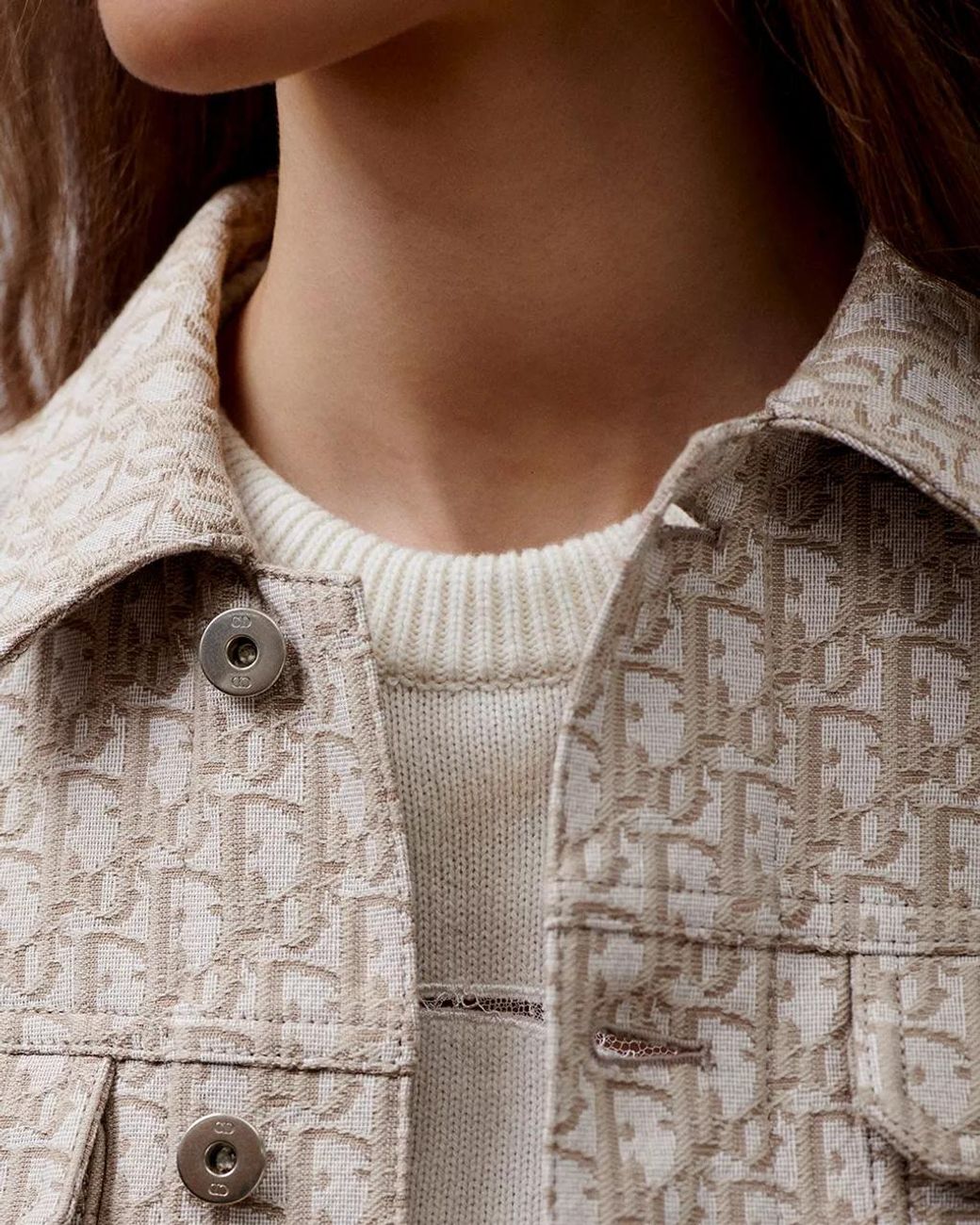 Dior Natural Oblique Cropped Jacket