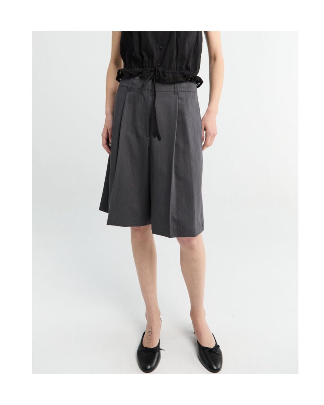 DUNST Black Belt Loop Shorts