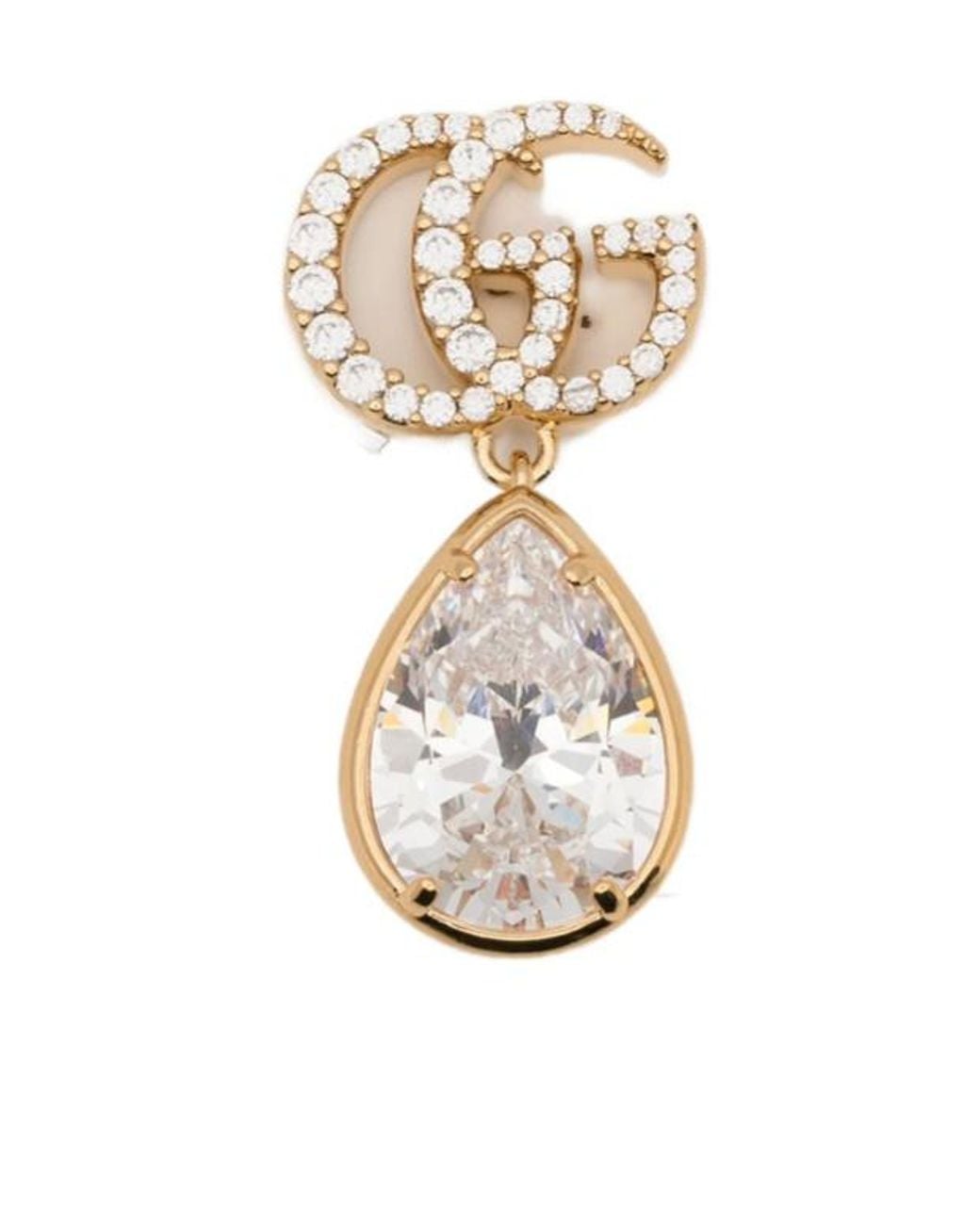 Gucci White Gg Earrings