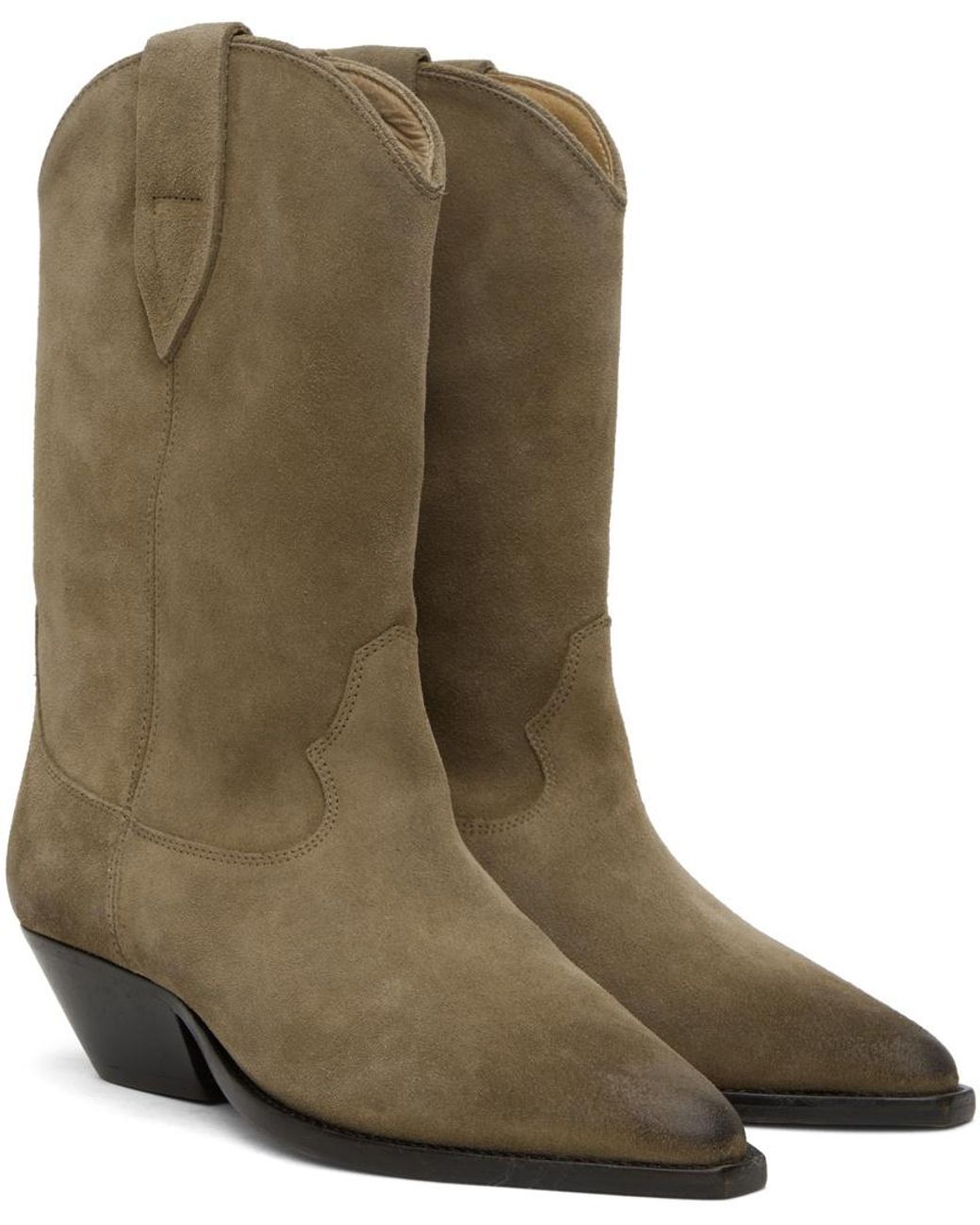 Isabel Marant Natural Duerto Pointed-Toe Cowboy Boots