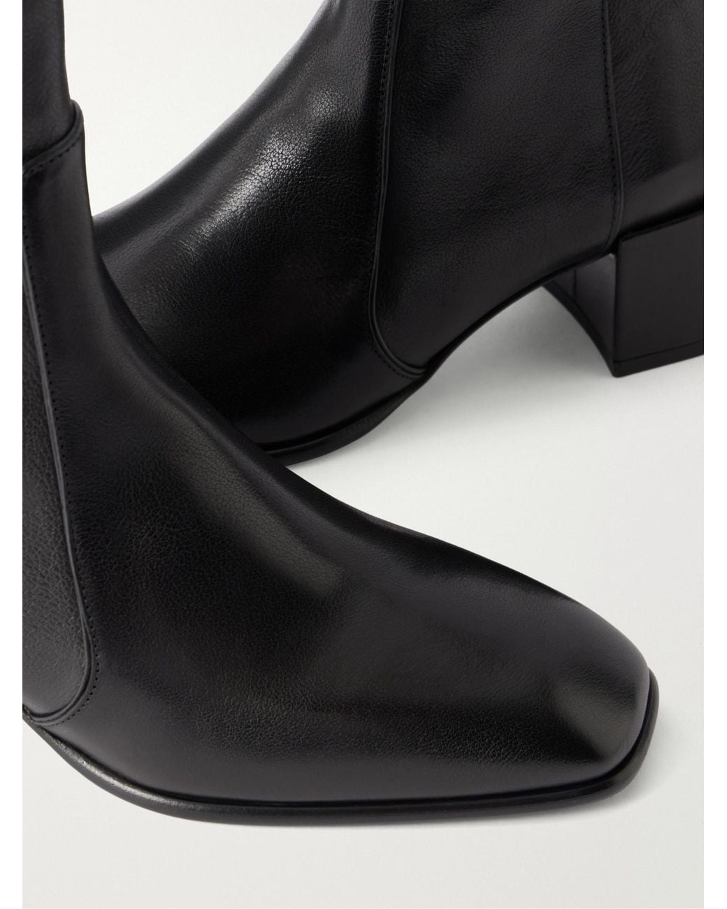 Jimmy Choo Black Full-Grain Leather Ankle Boots
