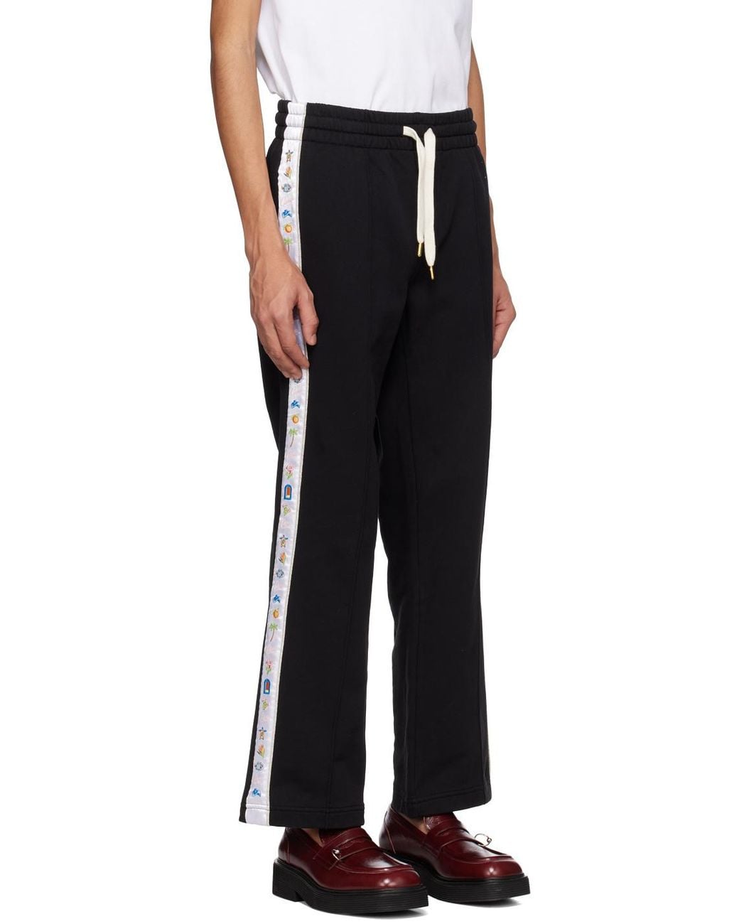 Casablanca Black Logo Casual Pants for men