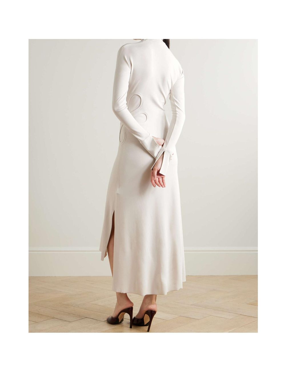 Victoria Beckham White Long-Sleeved Dress