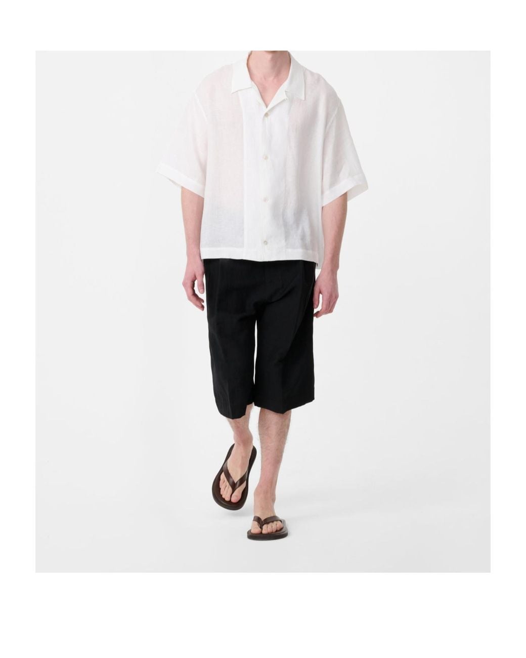 Studio Nicholson White Short-Sleeved Shirt for men