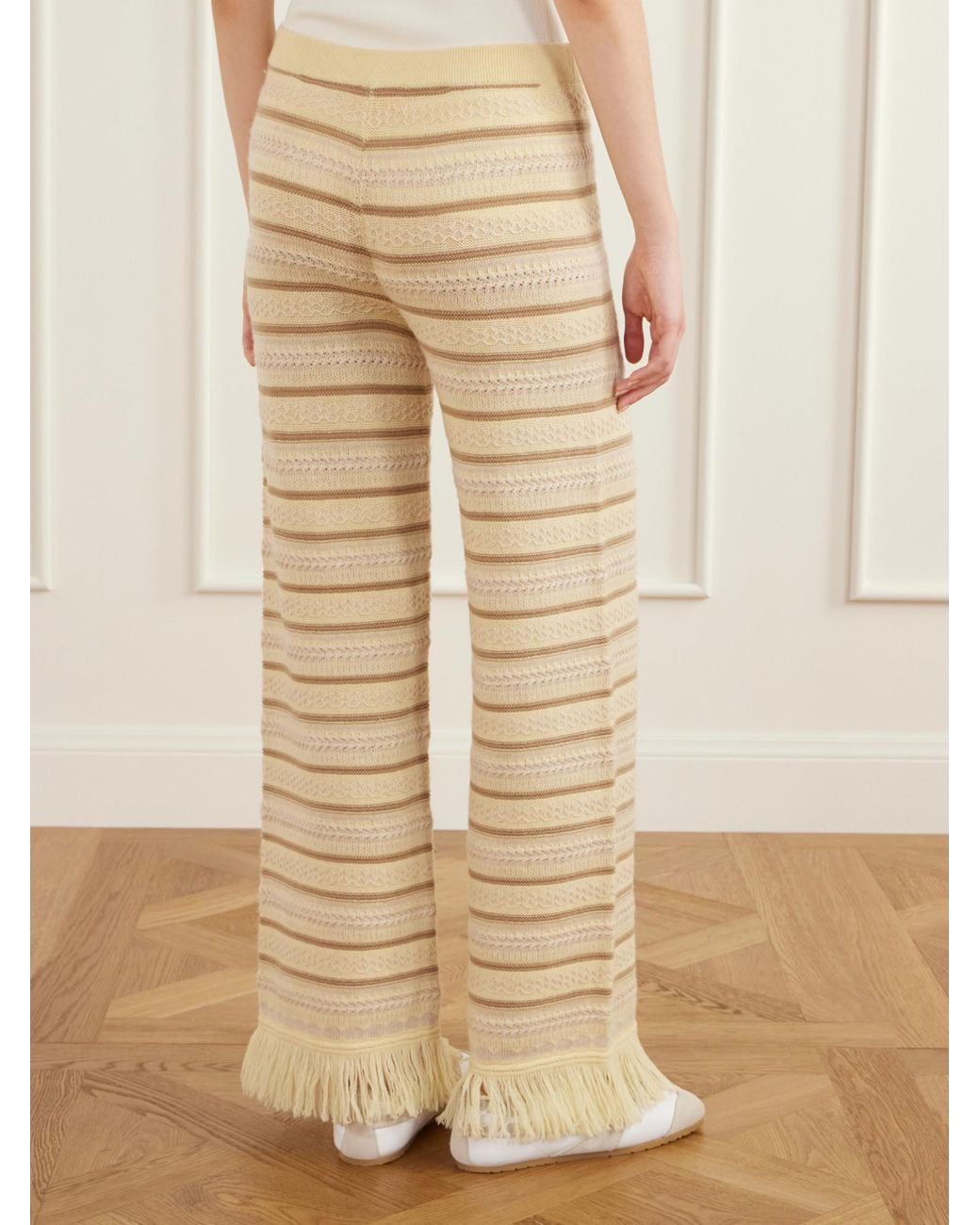 Guest In Residence Natural Blend Knitted Wide-Leg Pants