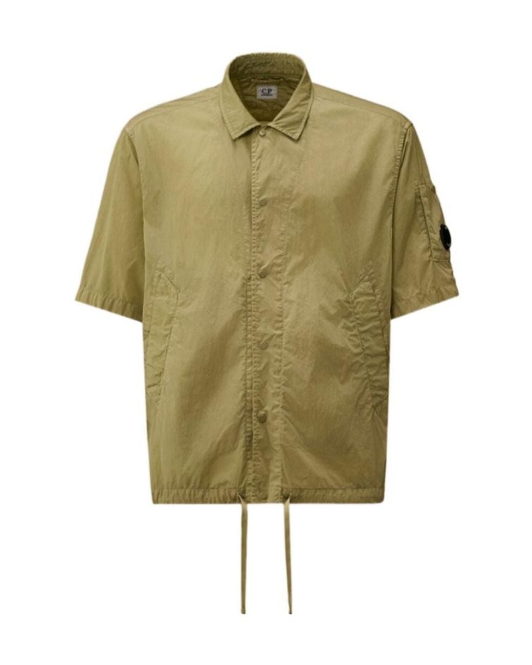 C P Company Green Chrome-R Drawstring Shirt for men