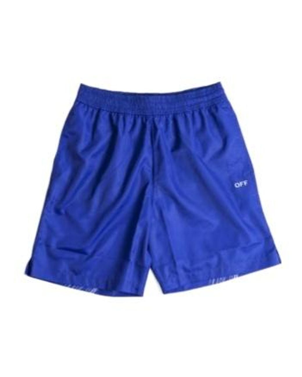 Off-White c/o Virgil Abloh Blue Scribble Diags-Print Above-Knee Length Swim Shorts for men