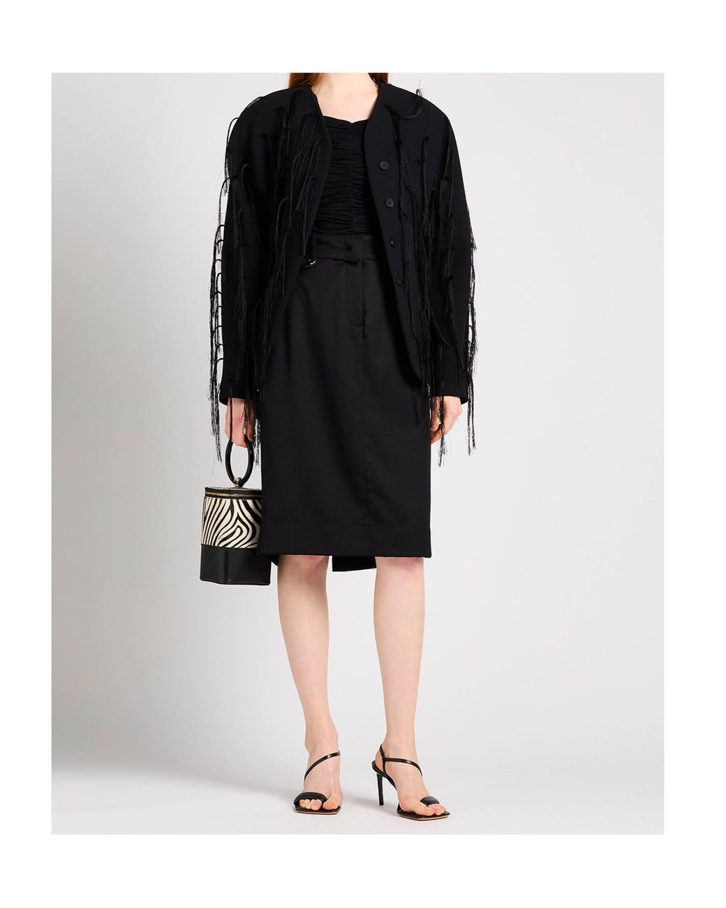 Jacquemus Black Midi-Length Pencil Skirt