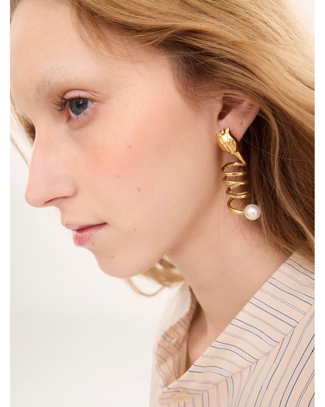 Chloé Metallic Chloé Tulip Earrings