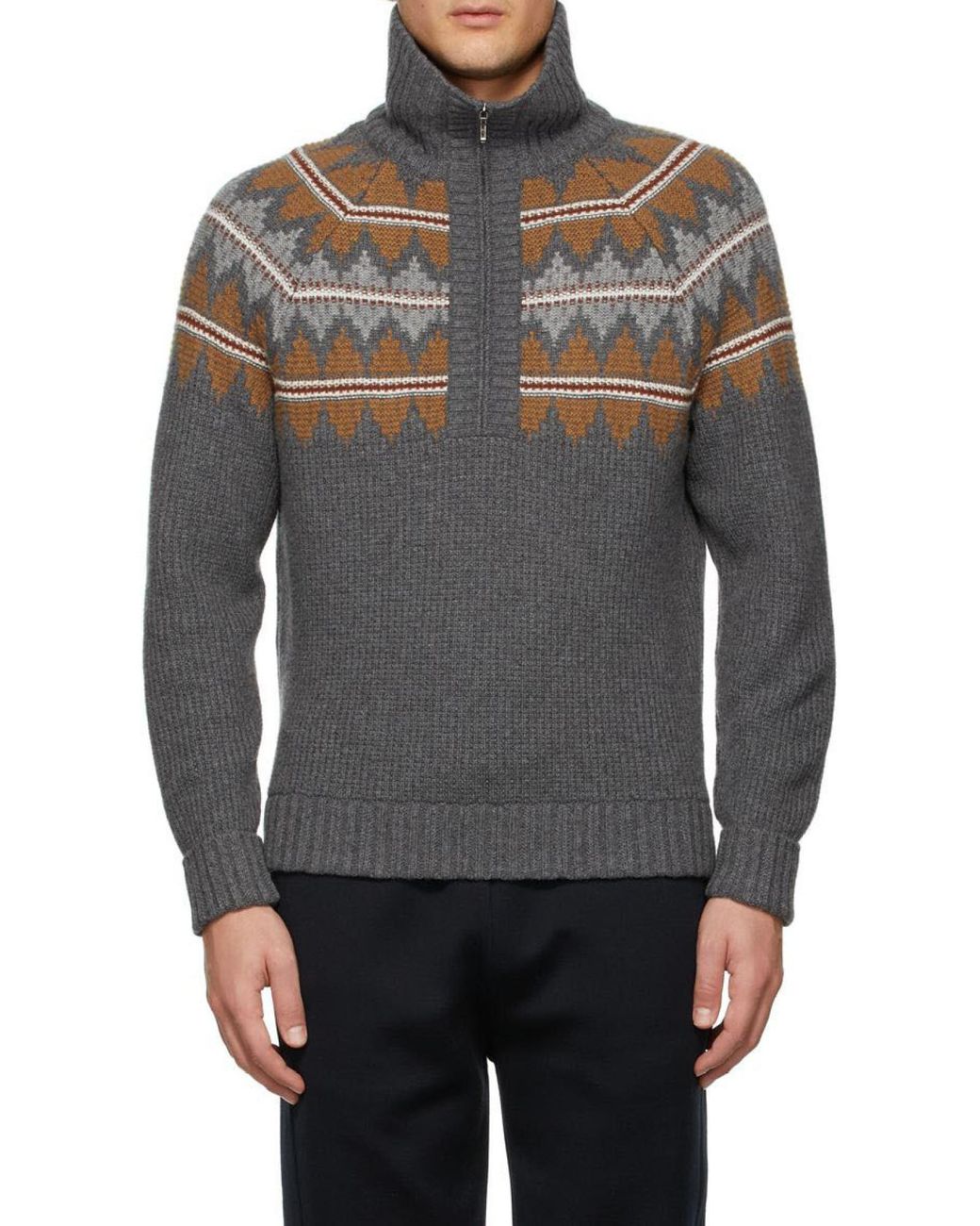 Loro Piana Gray Glacier Pullover for men