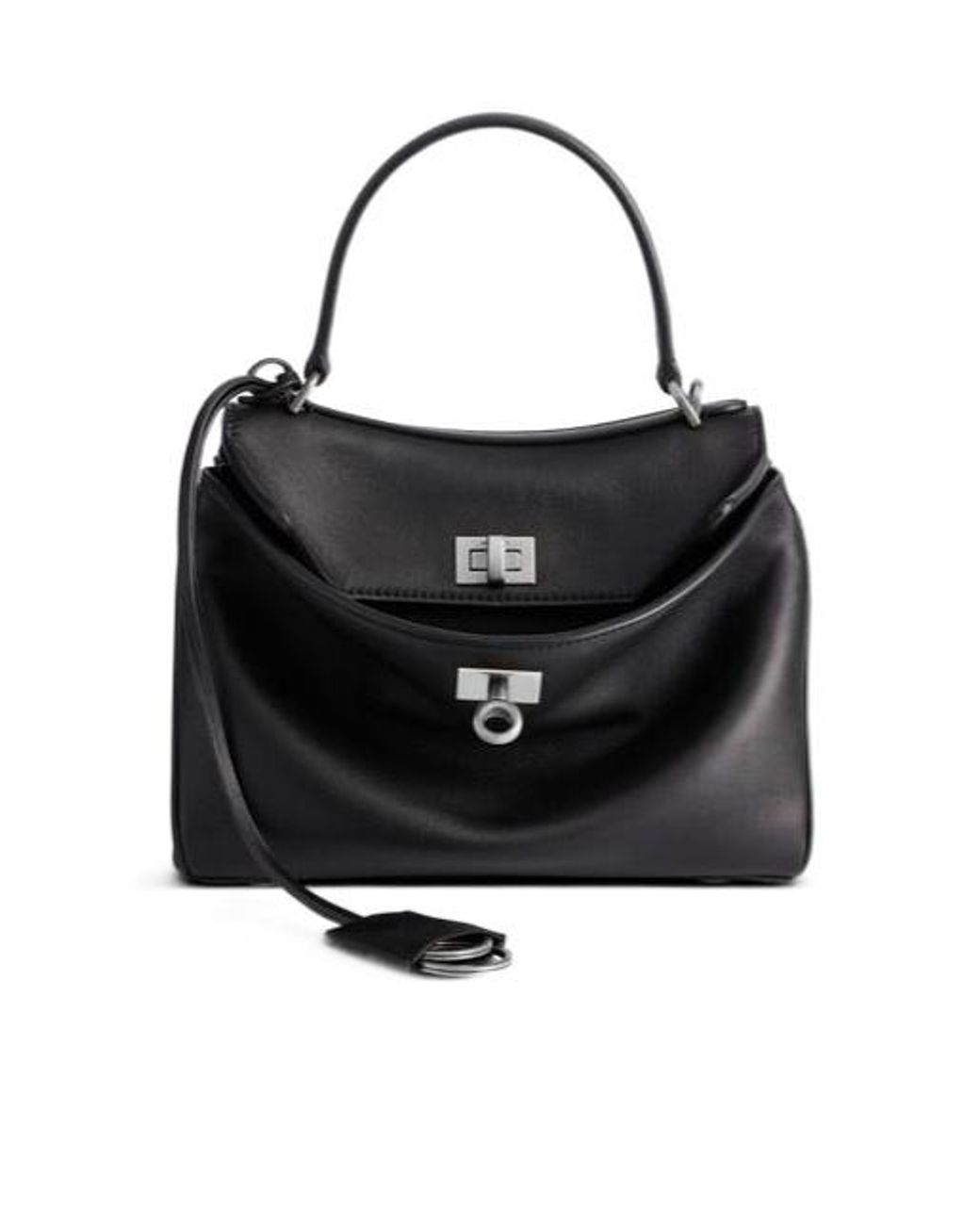 Balenciaga Black Rodeo Top Handle Handbag
