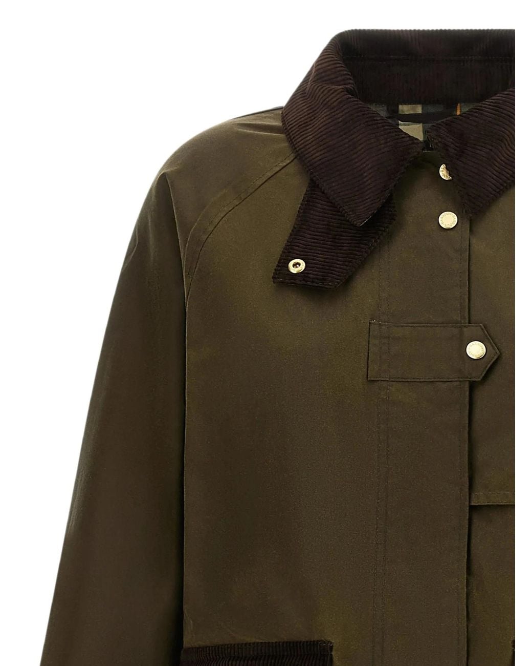 Barbour Green Long Wide-Sleeve Coat