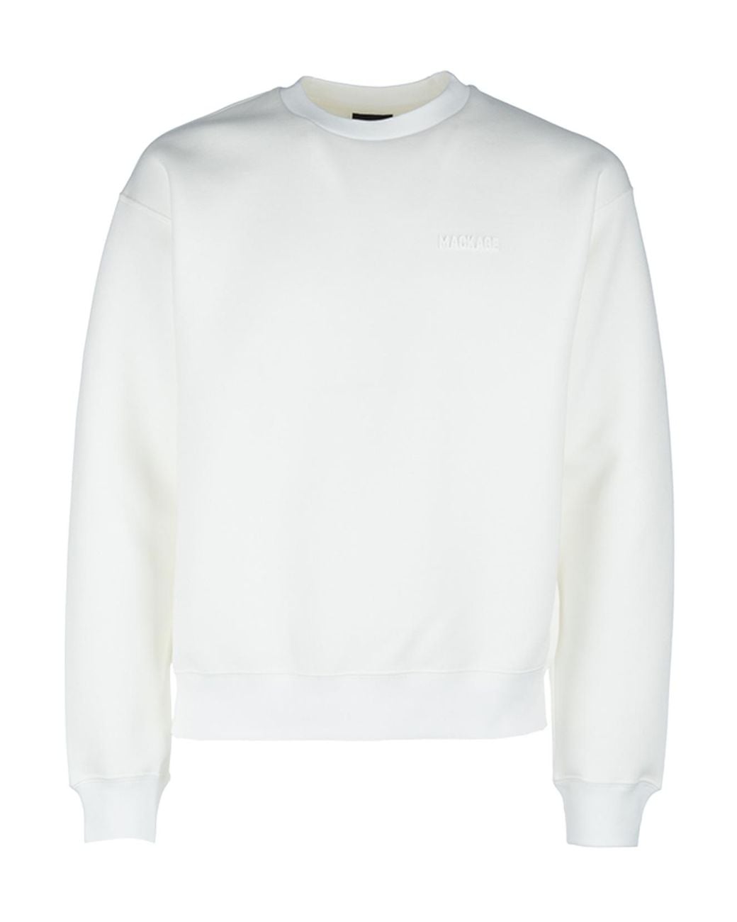 Mackage White Julian Double-Face Jersey Sweatshirt for men