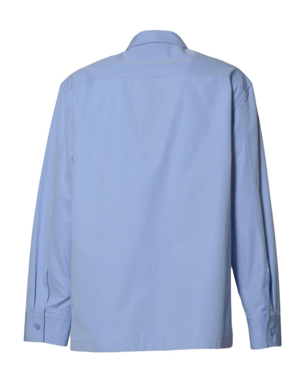 Jil Sander Blue Long-Sleeved Zipped Shirt for men