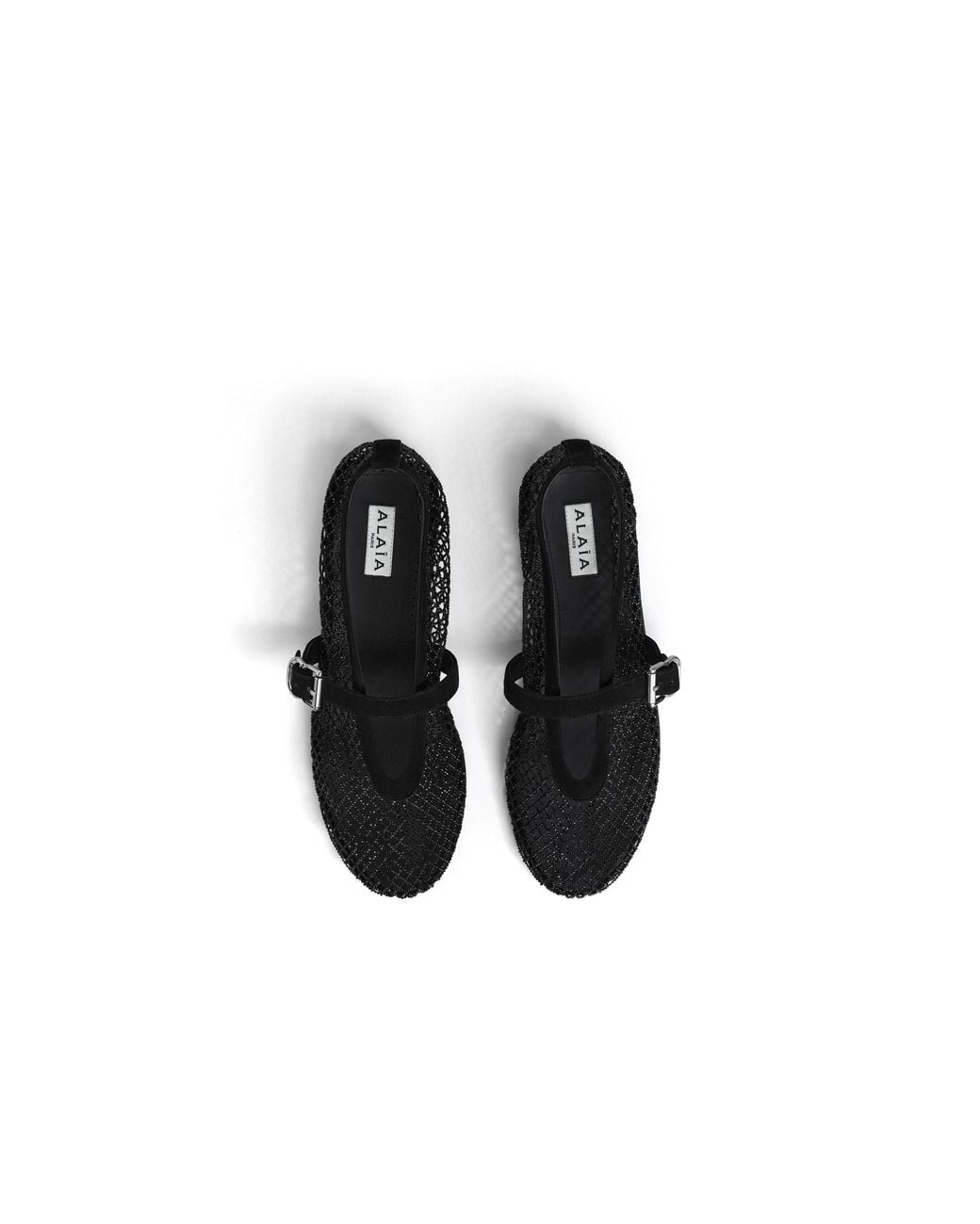 Alaïa Black Fishnet Ballet Flats