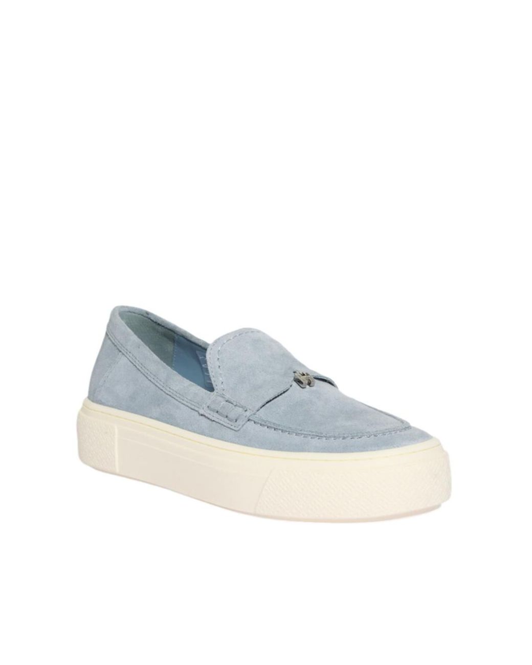 Hogan White Metal Trim Loafers