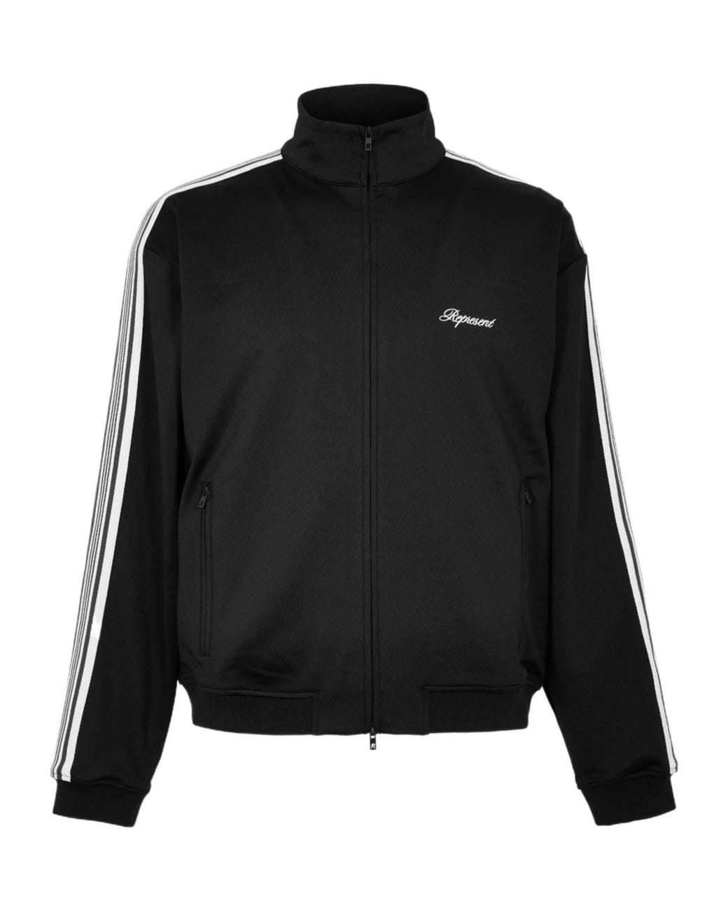 Represent Black Taped Track Jacket for men
