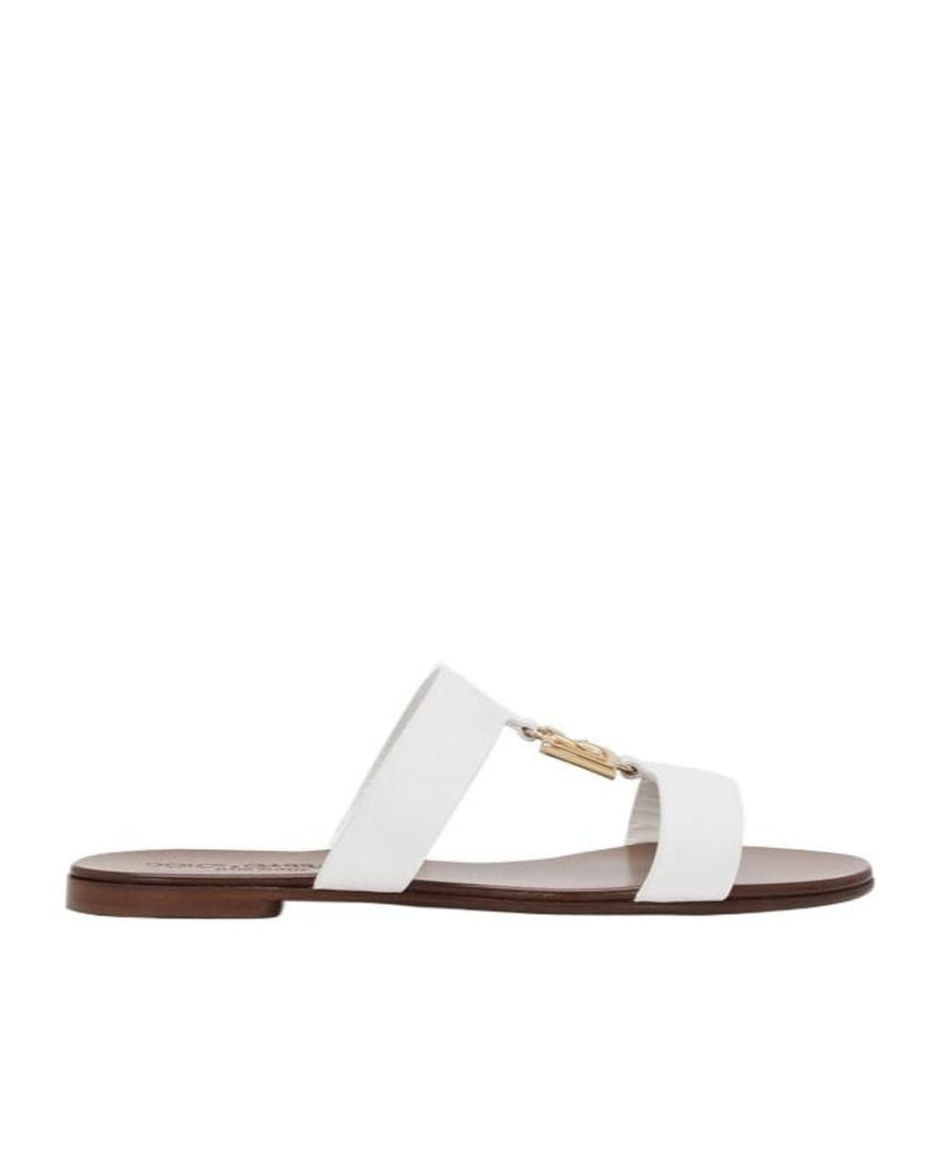 Dolce & Gabbana White Bianca Leather Sandals