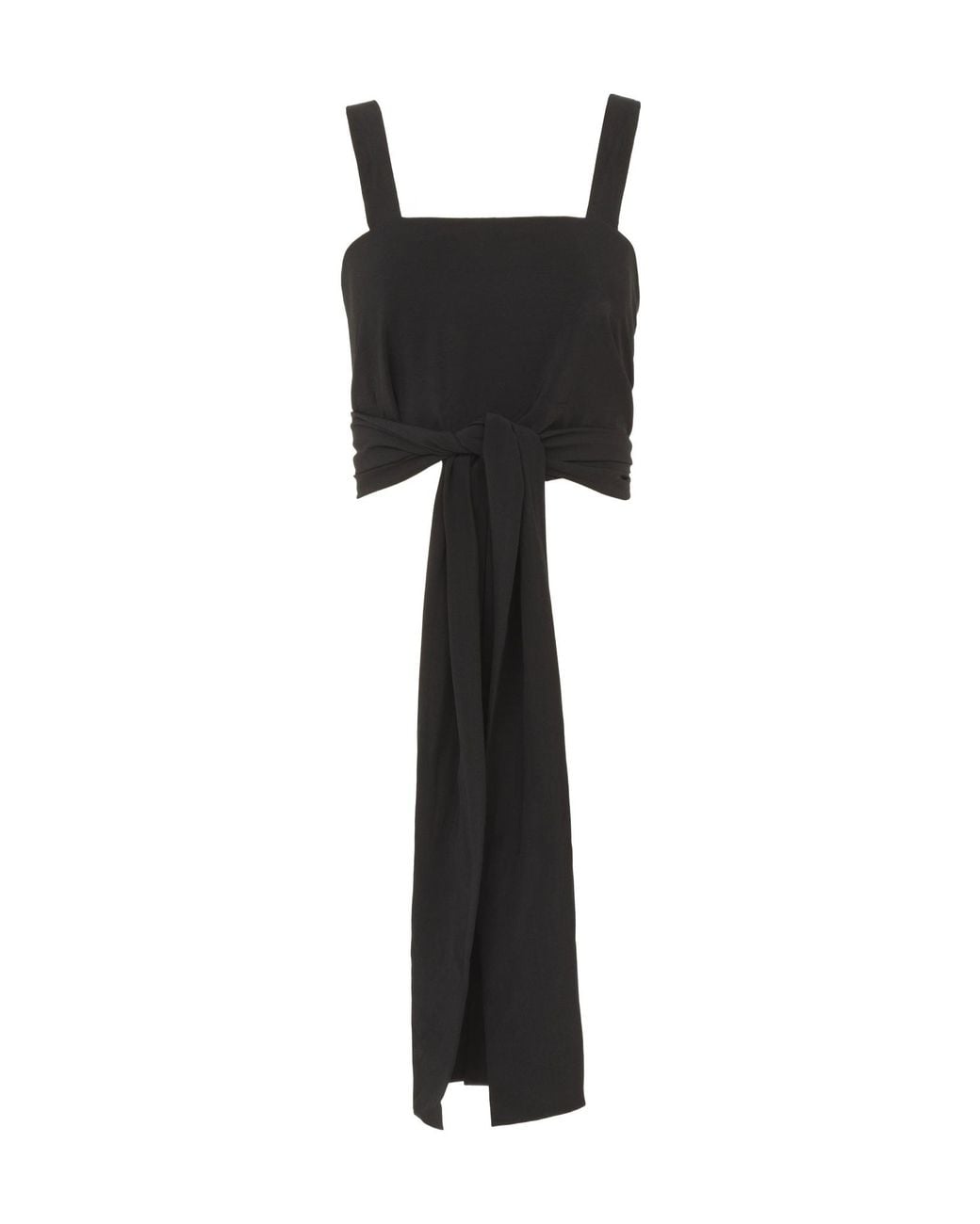 Chloé Black Crepe De Chine Cropped Top