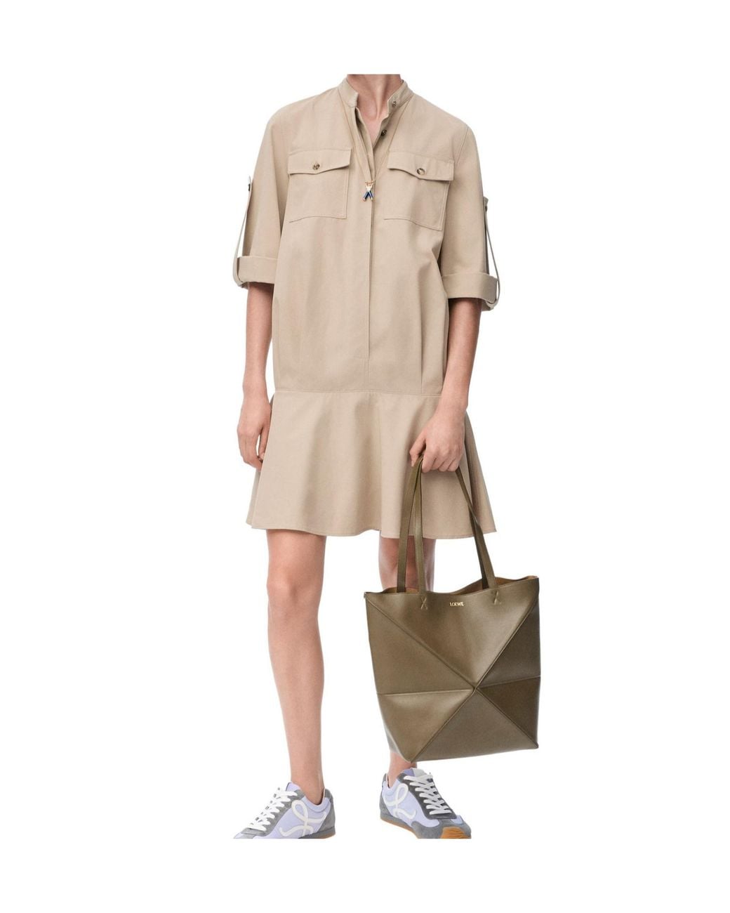 Loewe Natural Flared Shirt Dress