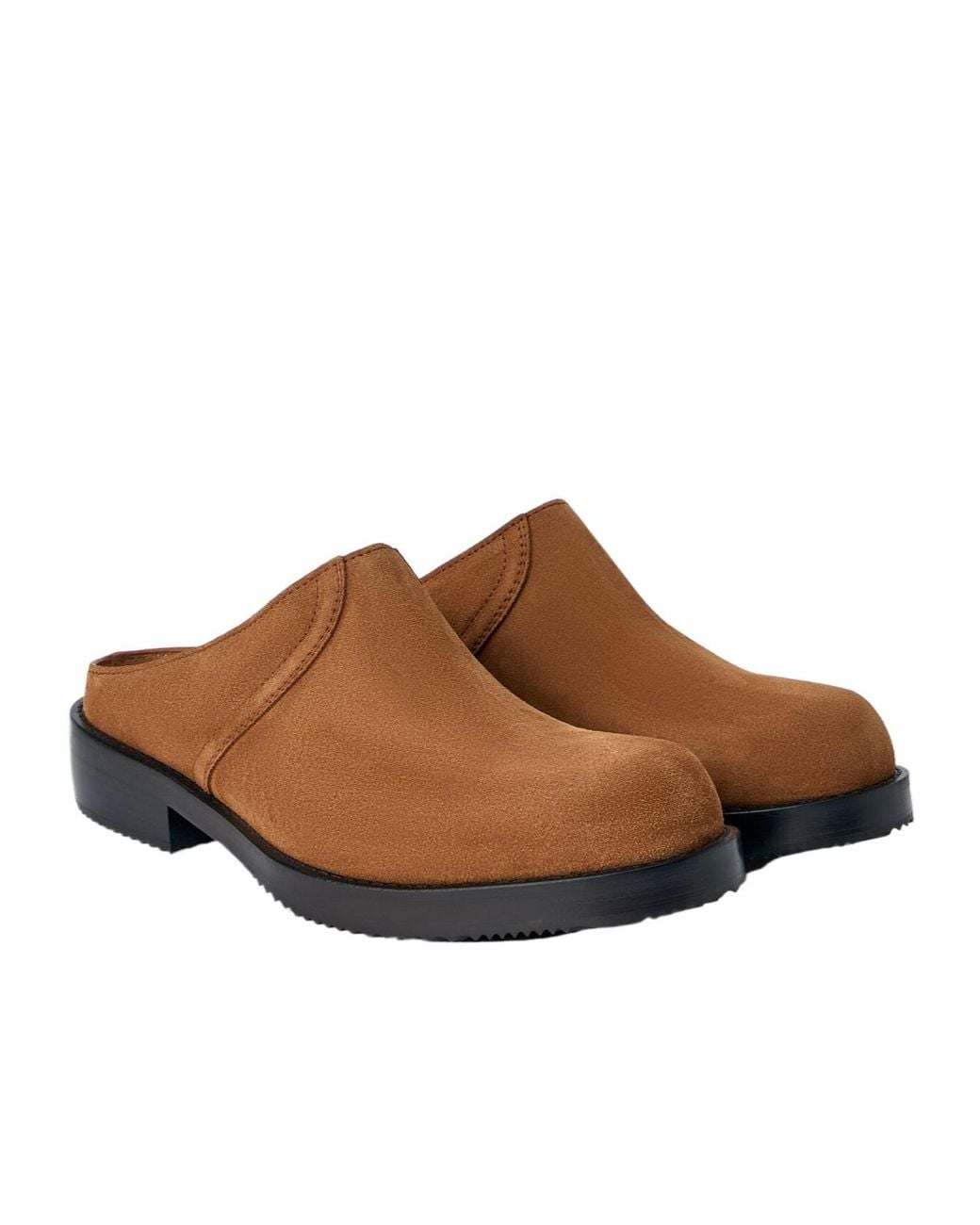 Dries Van Noten Brown Suede Slip-On Mules for men