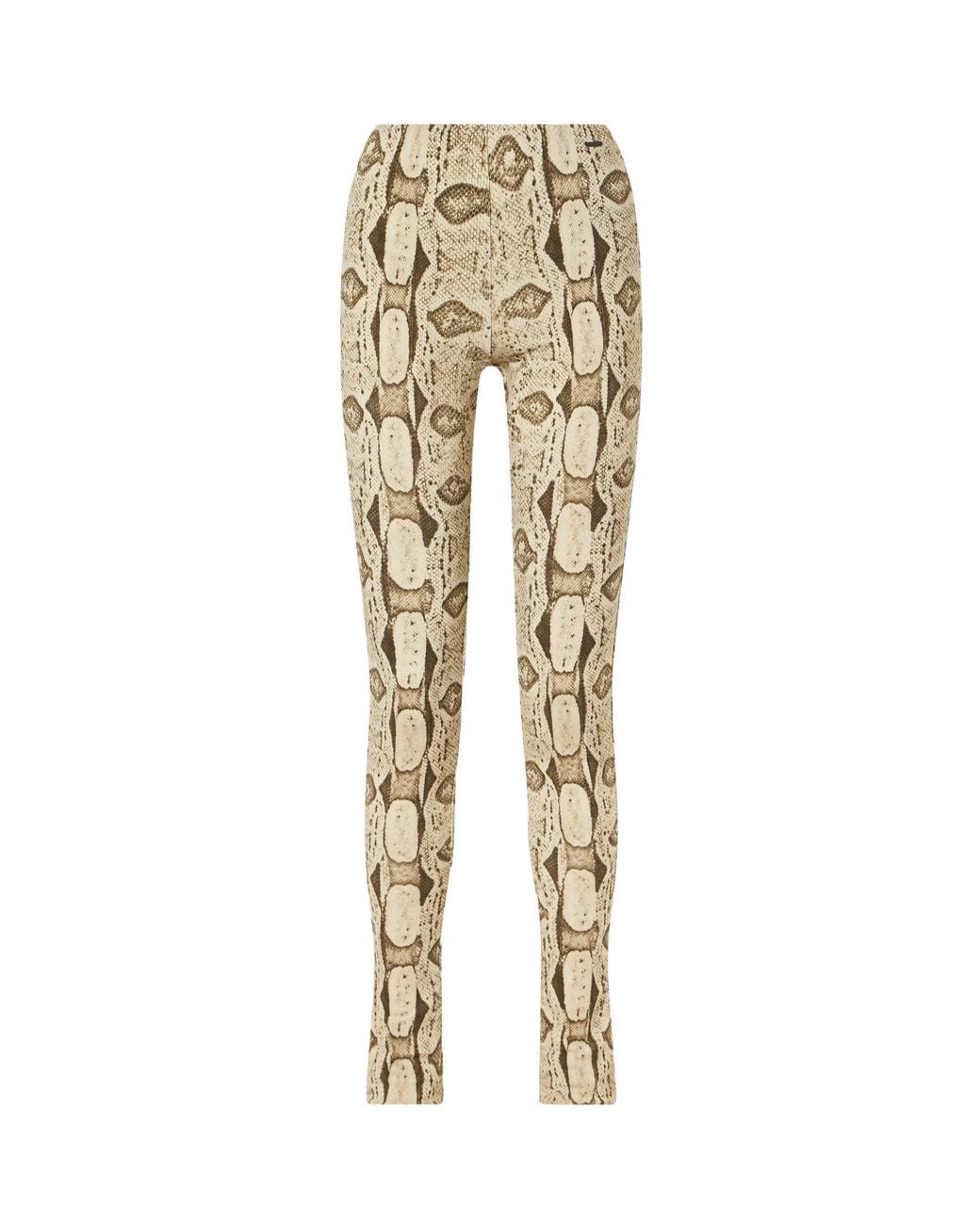 Gucci Metallic Snake-Print Casual Trousers
