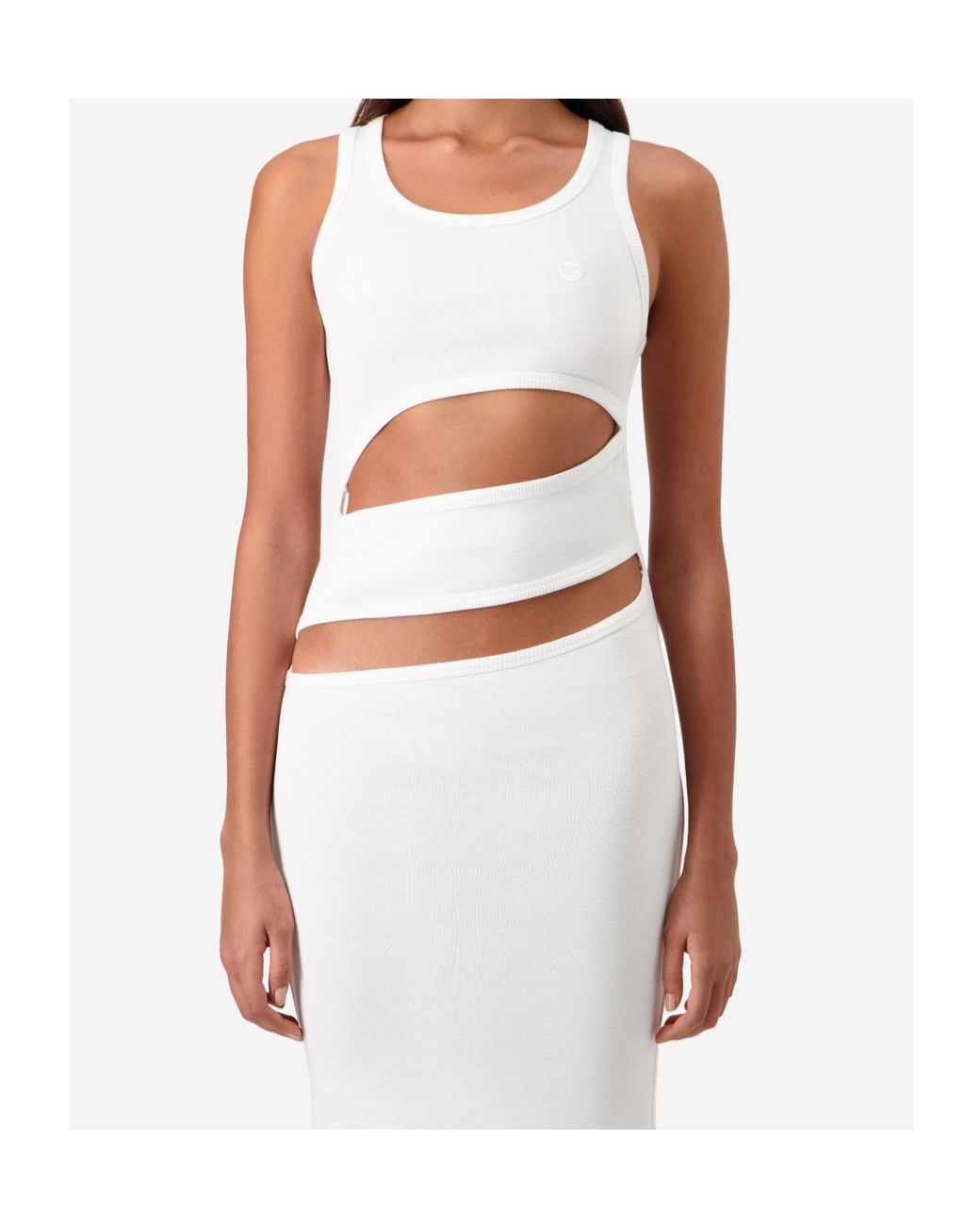 Coperni White Sleeveless Dress