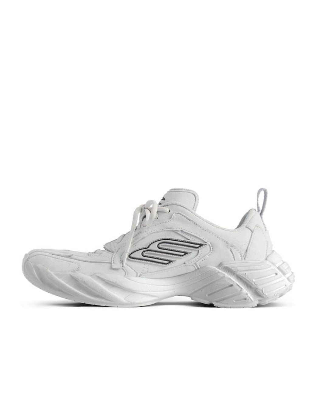 Balenciaga White Monday Lace-Up Sneakers