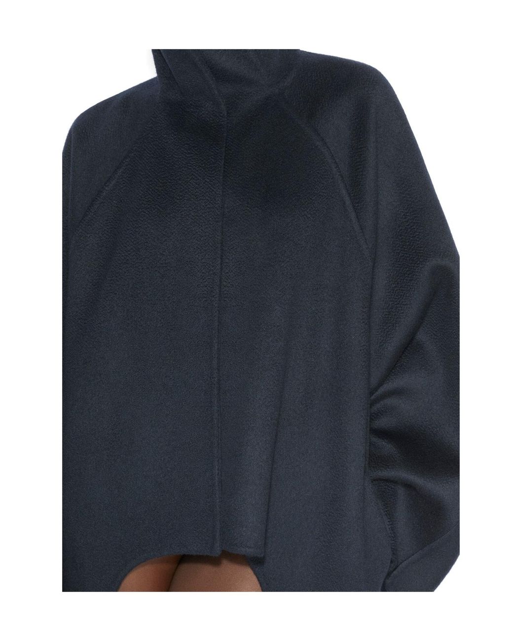 Alaïa Blue Cashmere Open-Split Coat