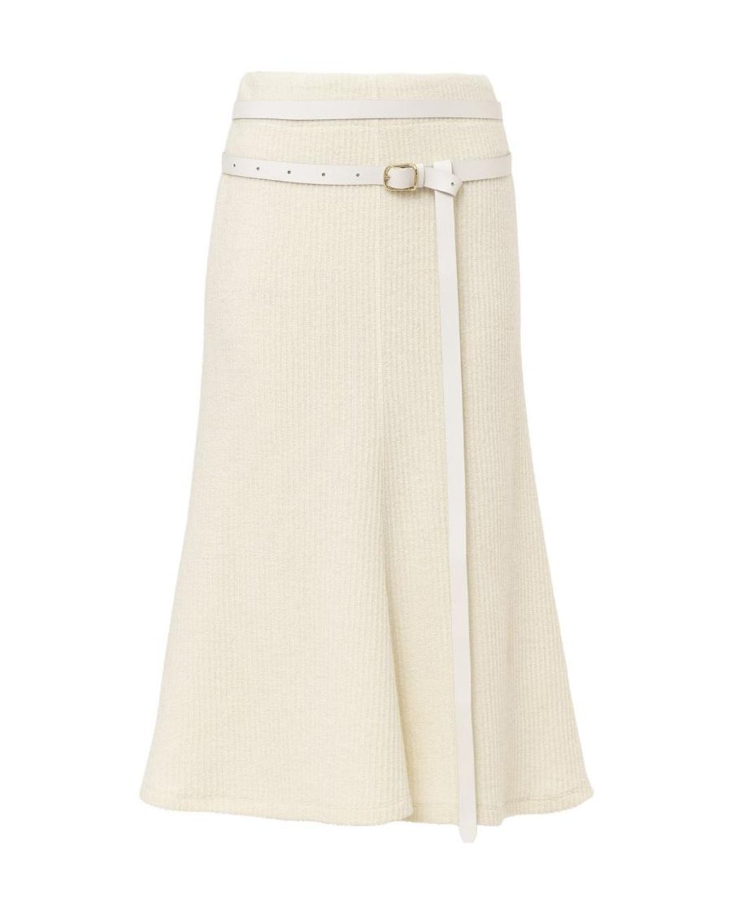 Chloé White Trumpet Mid-Length Skirt