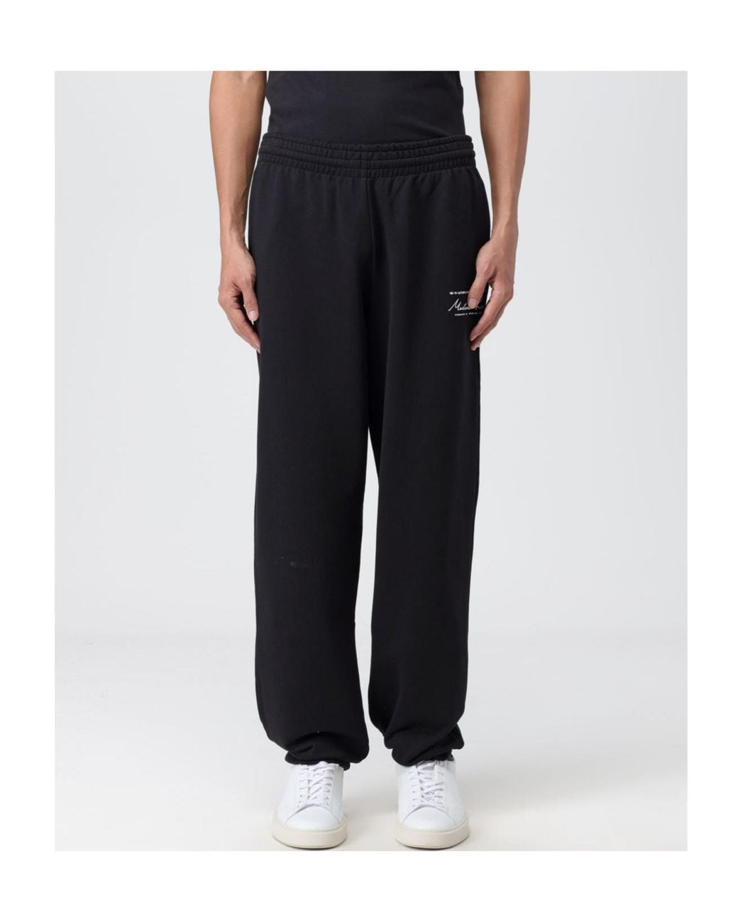 Martine Rose Black Elastic Waist Sweatpants for men