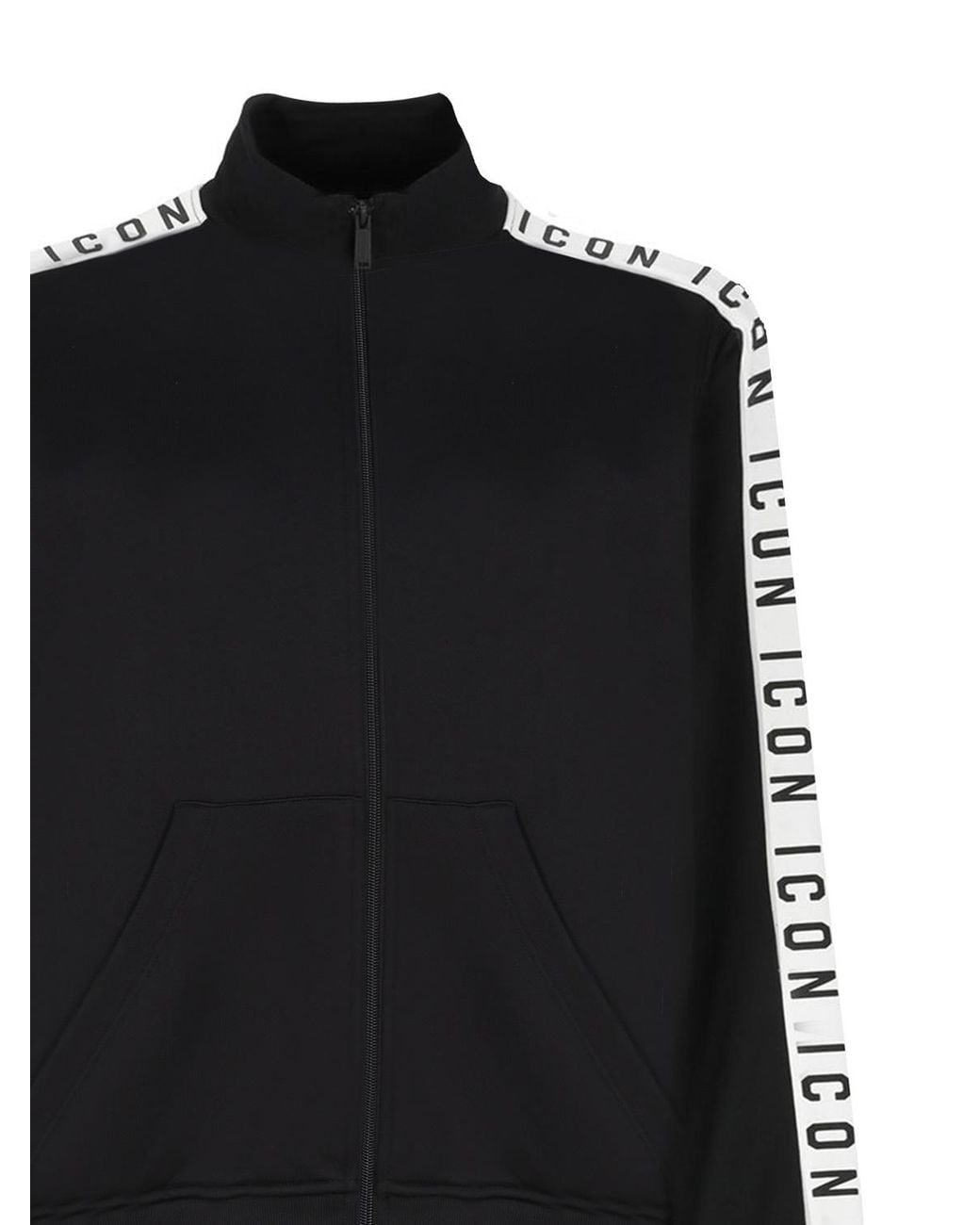 DSquared² Black Logo Tape Zip-Up Jacket