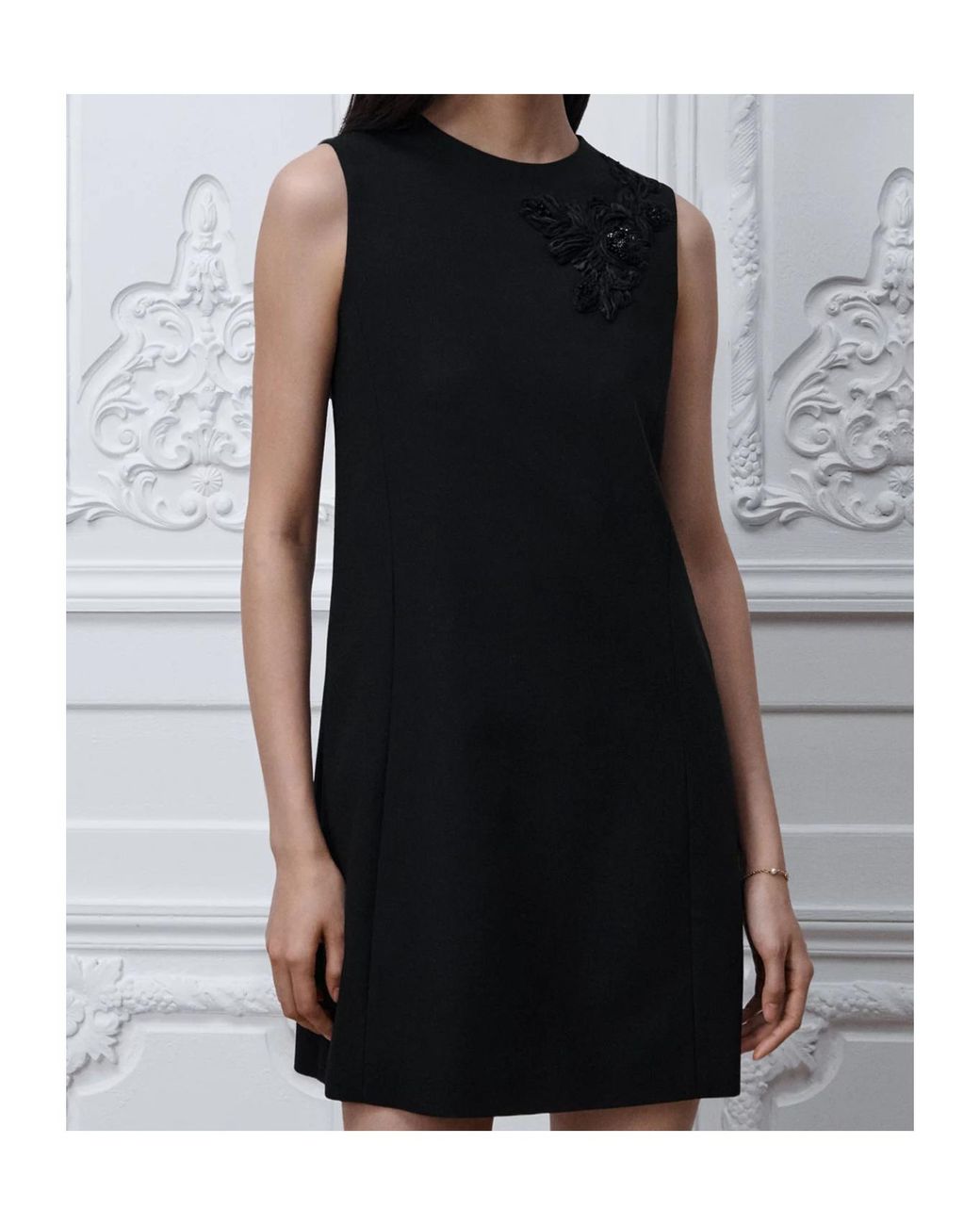 Dior Black Straight-Cut Short Dress