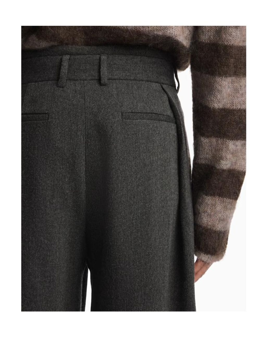 Emporio Armani Gray Tailored Trousers for men