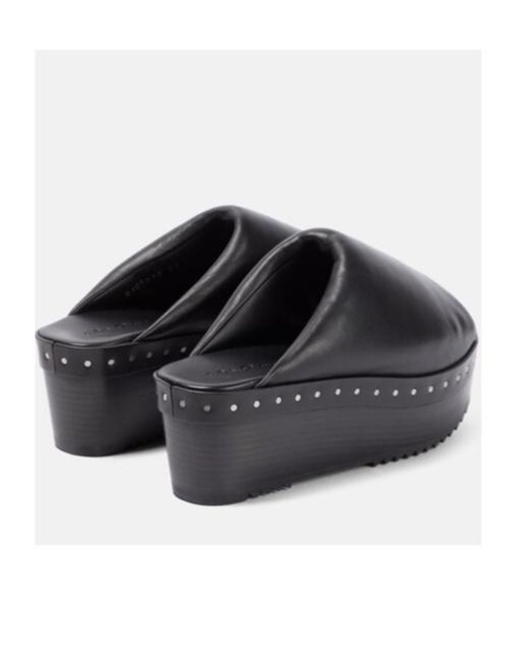 Rick Owens Gray Padded Leather Platform Sandals