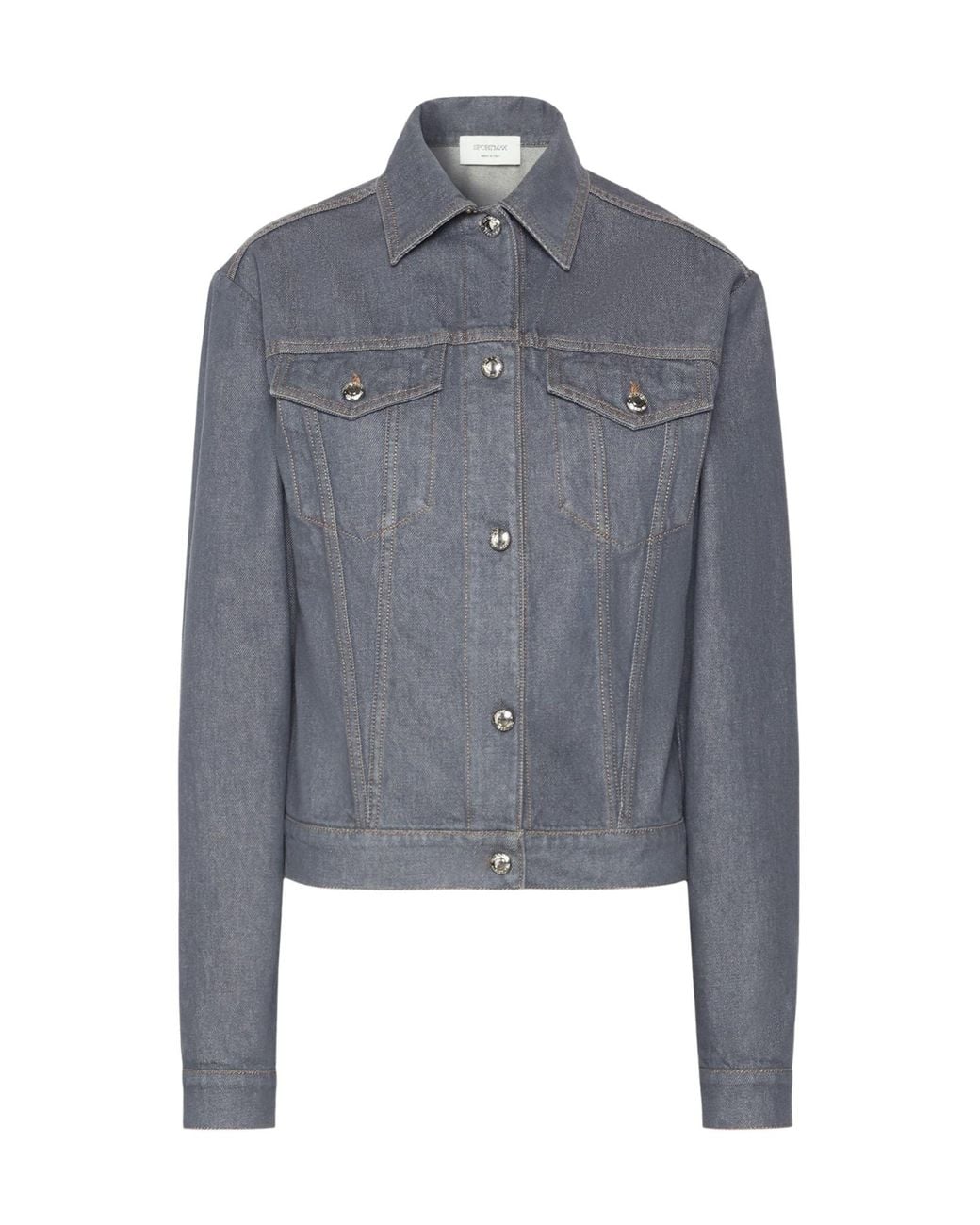 Sportmax Blue Button-Up Denim Jacket