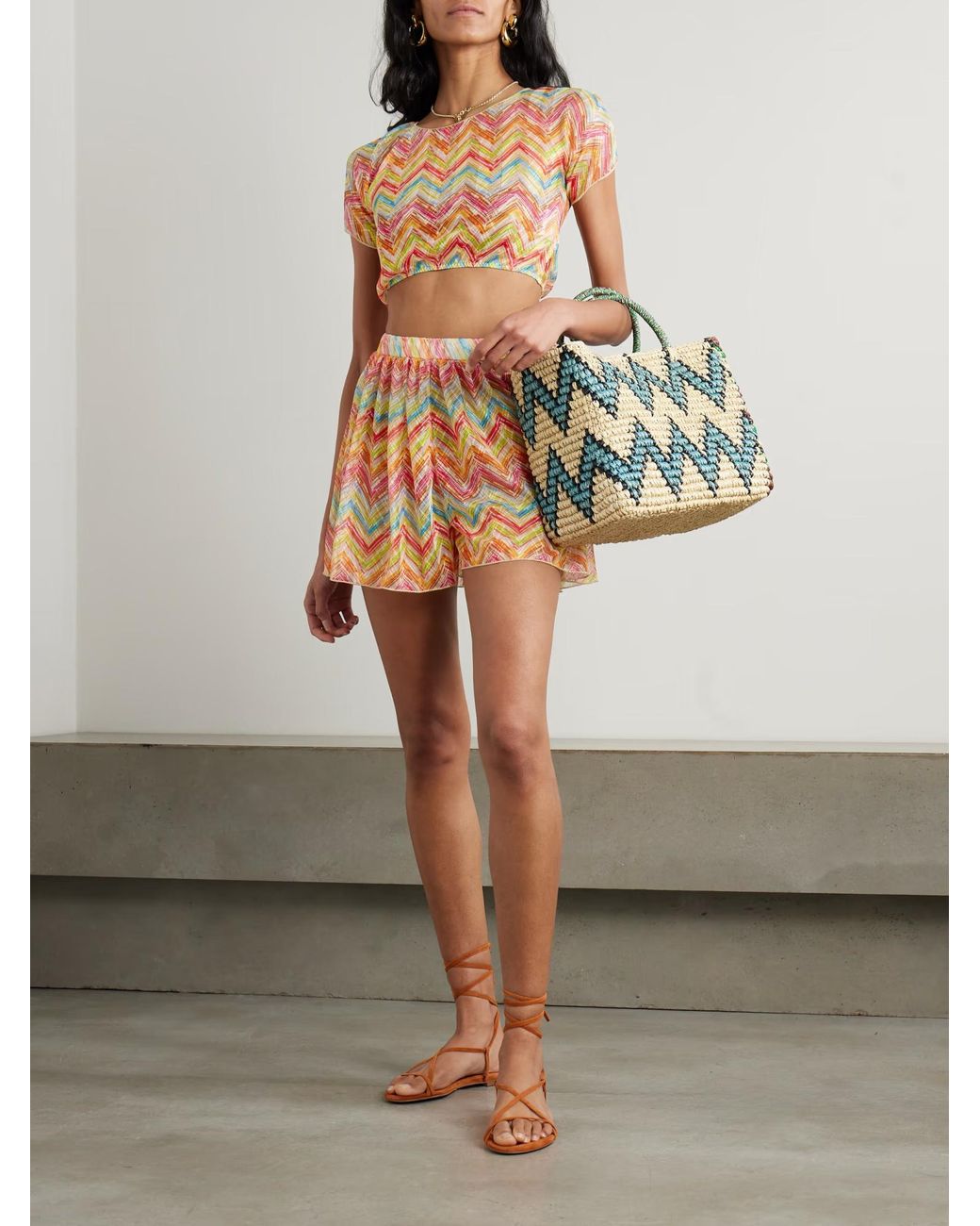 Missoni Multicolor Zigzag-Knit Top