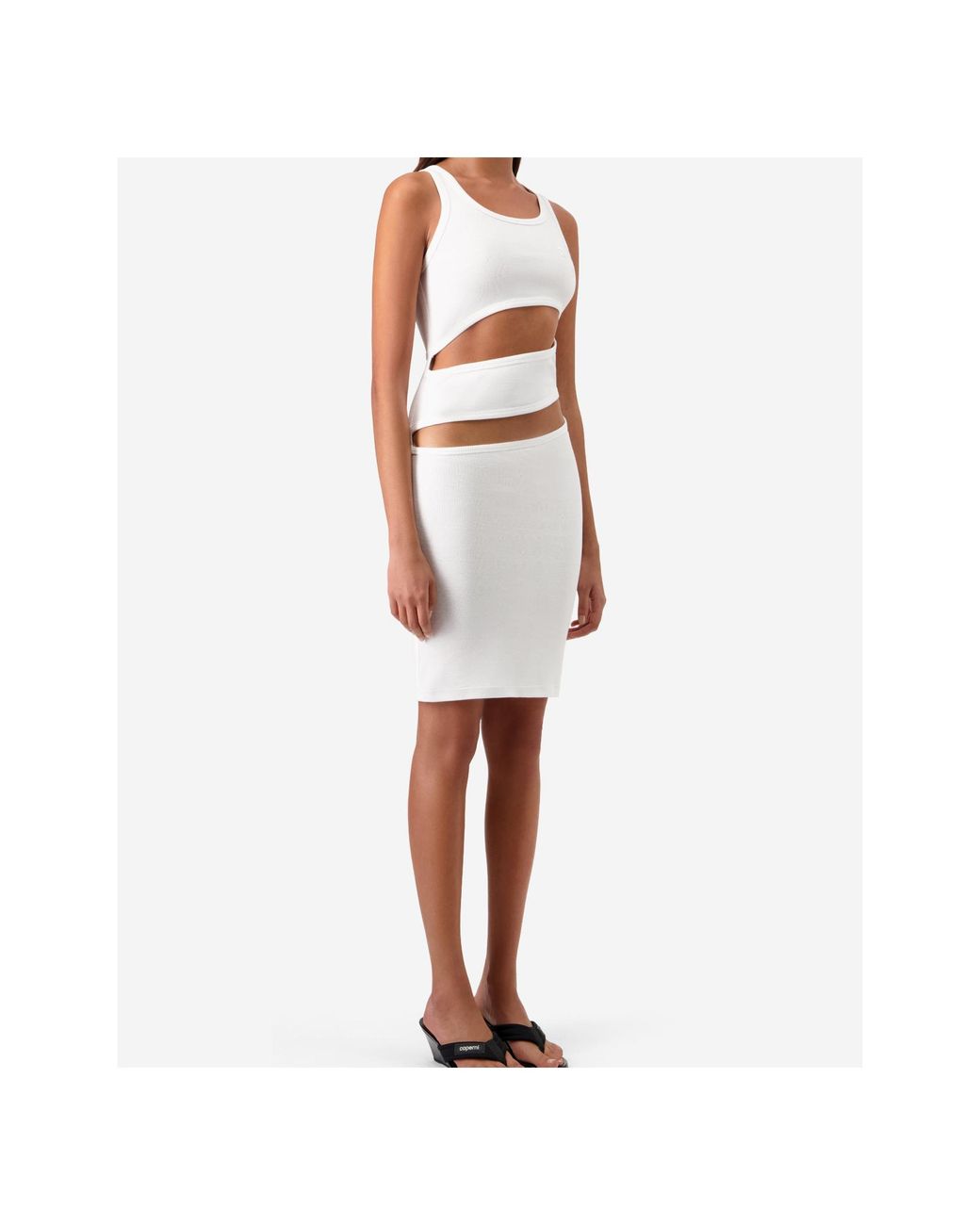 Coperni White Sleeveless Dress