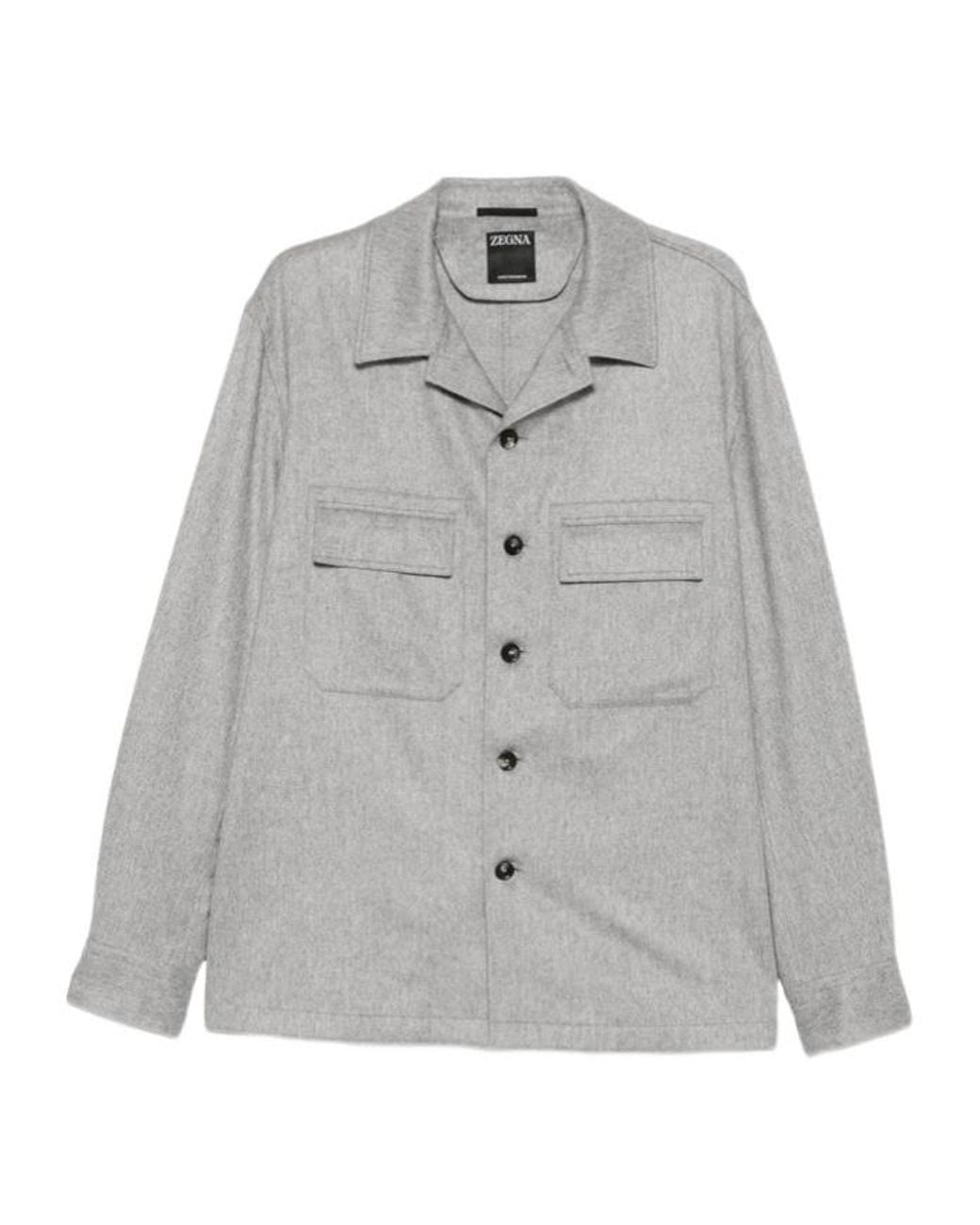 Zegna Gray Long Sleeve Jacket for men